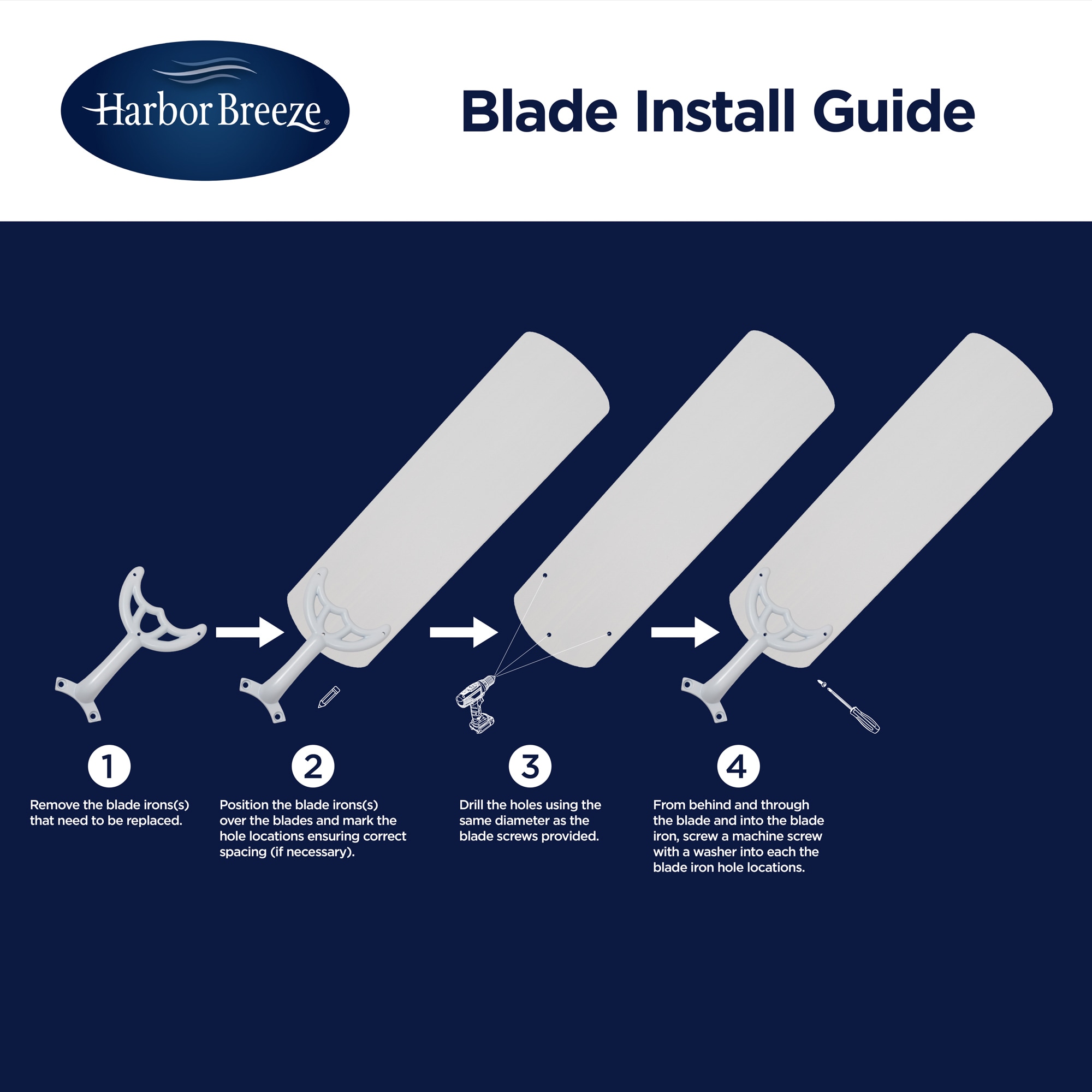 Harbor Breeze 40418 Ceiling-Fan-Blade-Arms - View #5