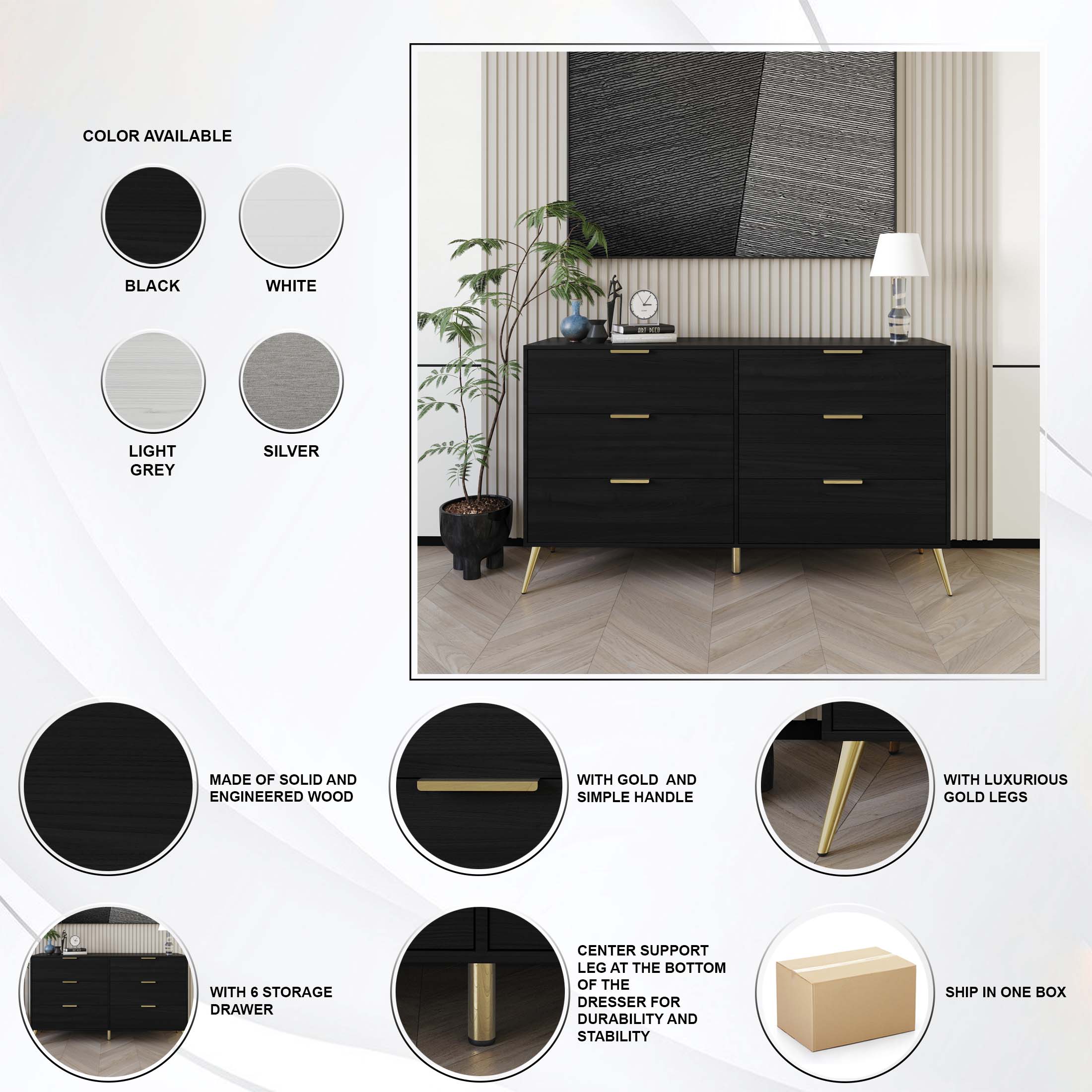 CasePiece C90138DR-LGY dressers - View #9