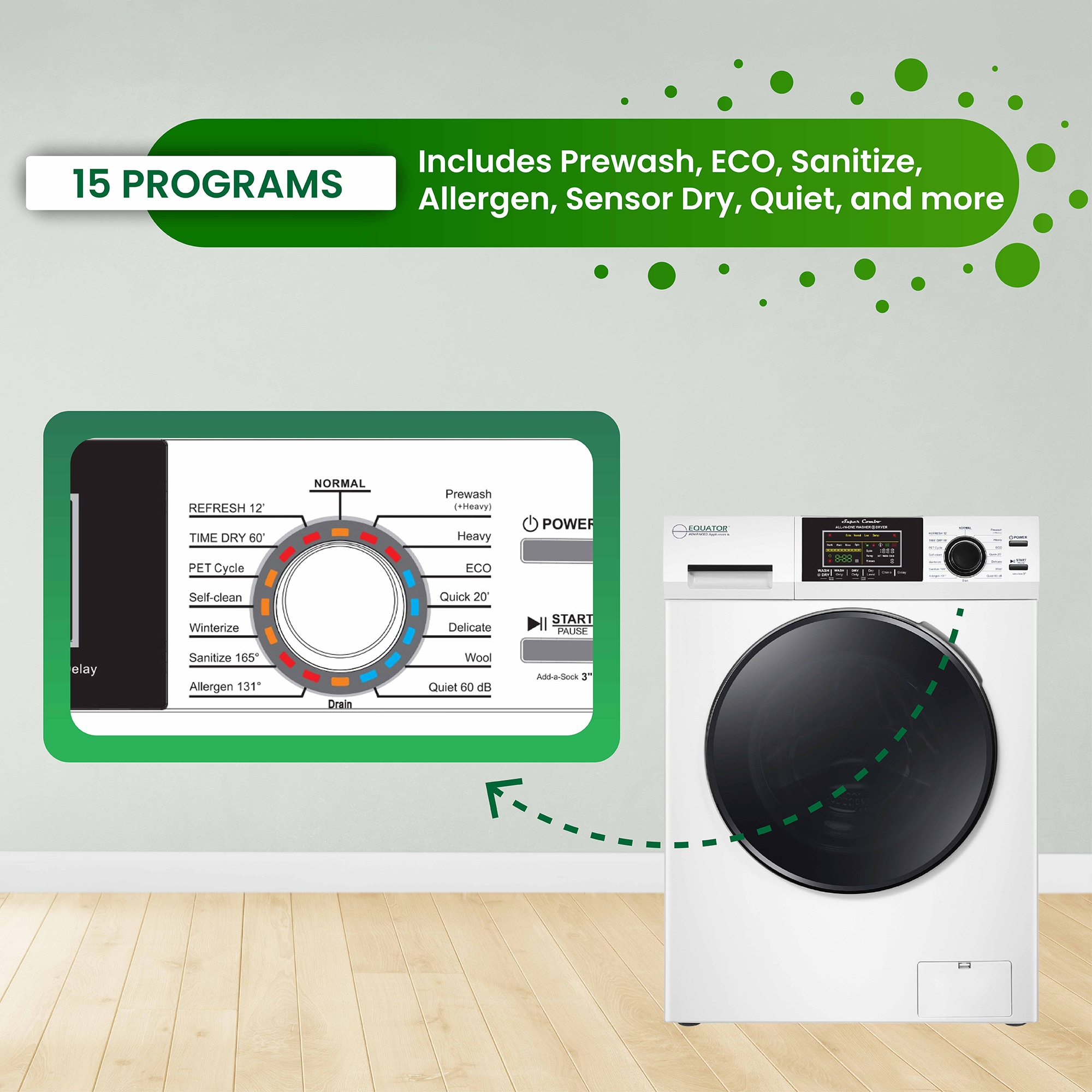 Equator Advanced Appliances EZ 4700 C WHITE Combination-Washers-Dryers - View #10