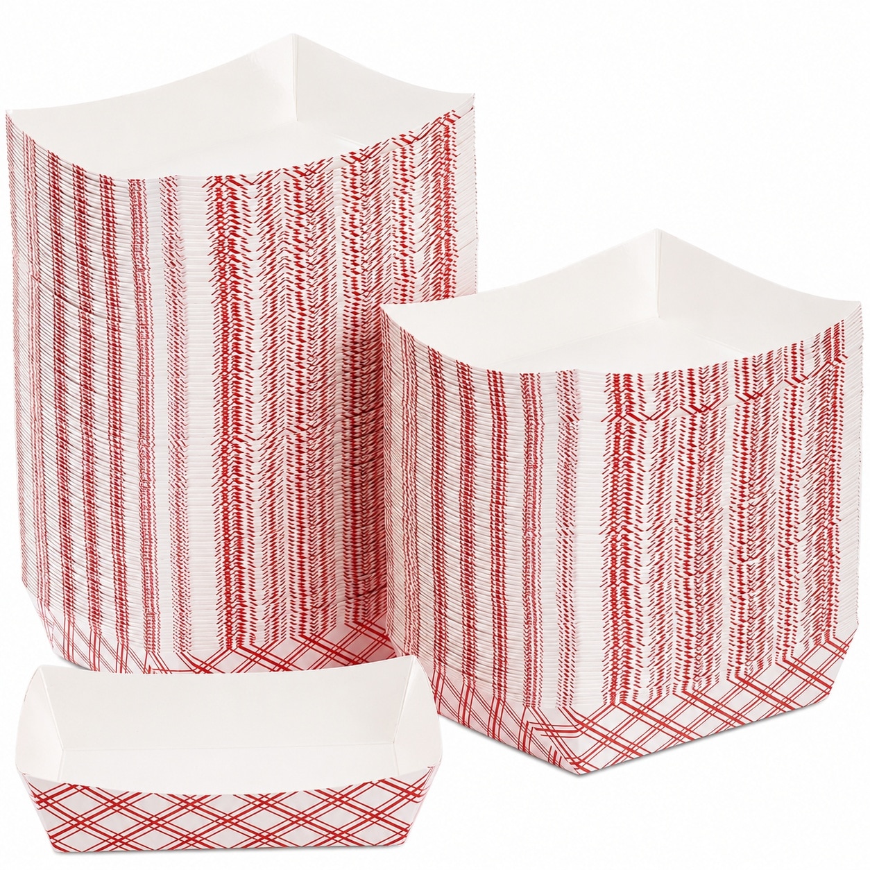 Aoibox  200 Pack 5 3 in W x 1 5 in H x 7 in D Grease Resistant Coated Paperboard Disposable Food Trays