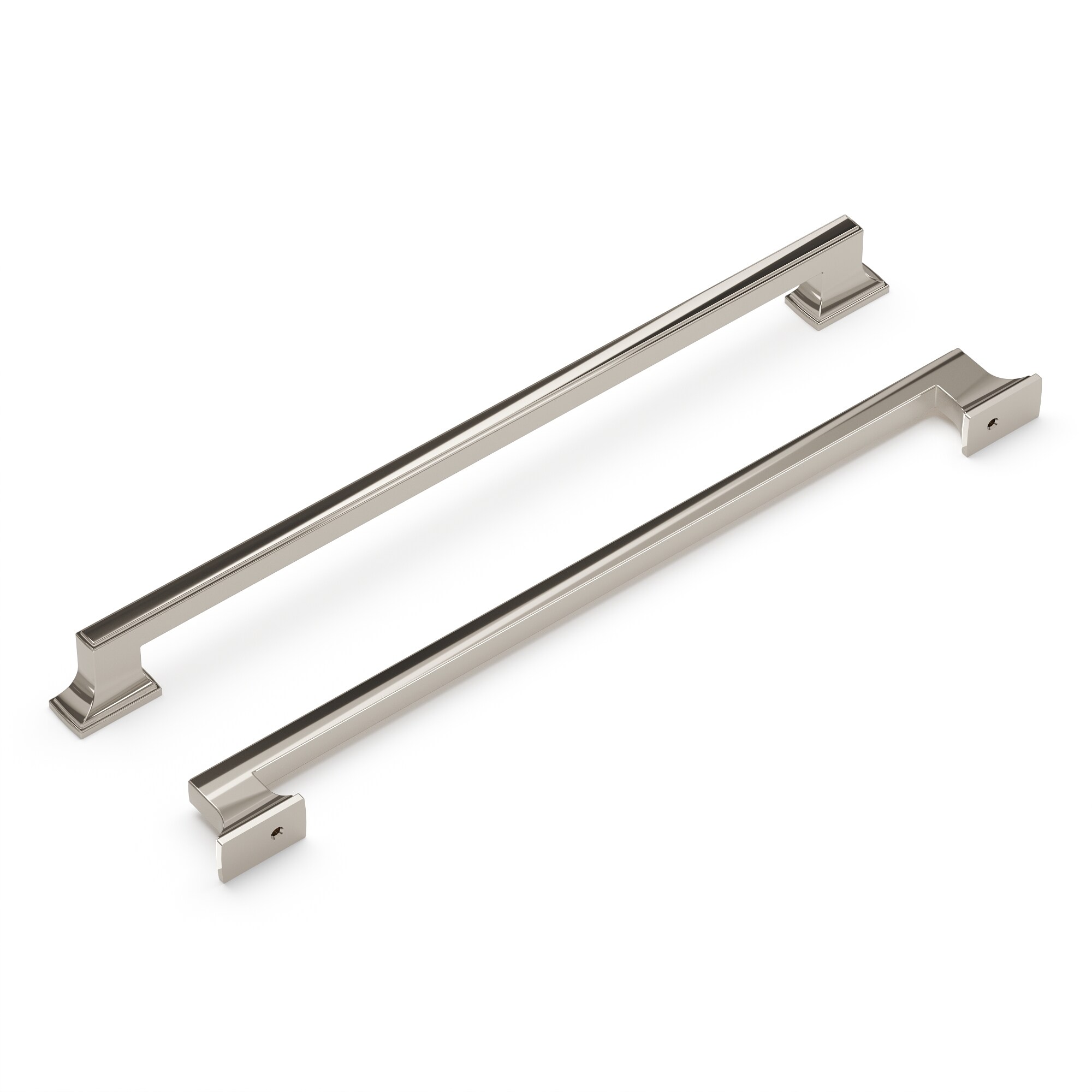 Belwith Keeler B078831-14 Brownstone 18-in , 457mm Center to Center Polished Nickel Rectangular Handle Appliance Drawer Pulls