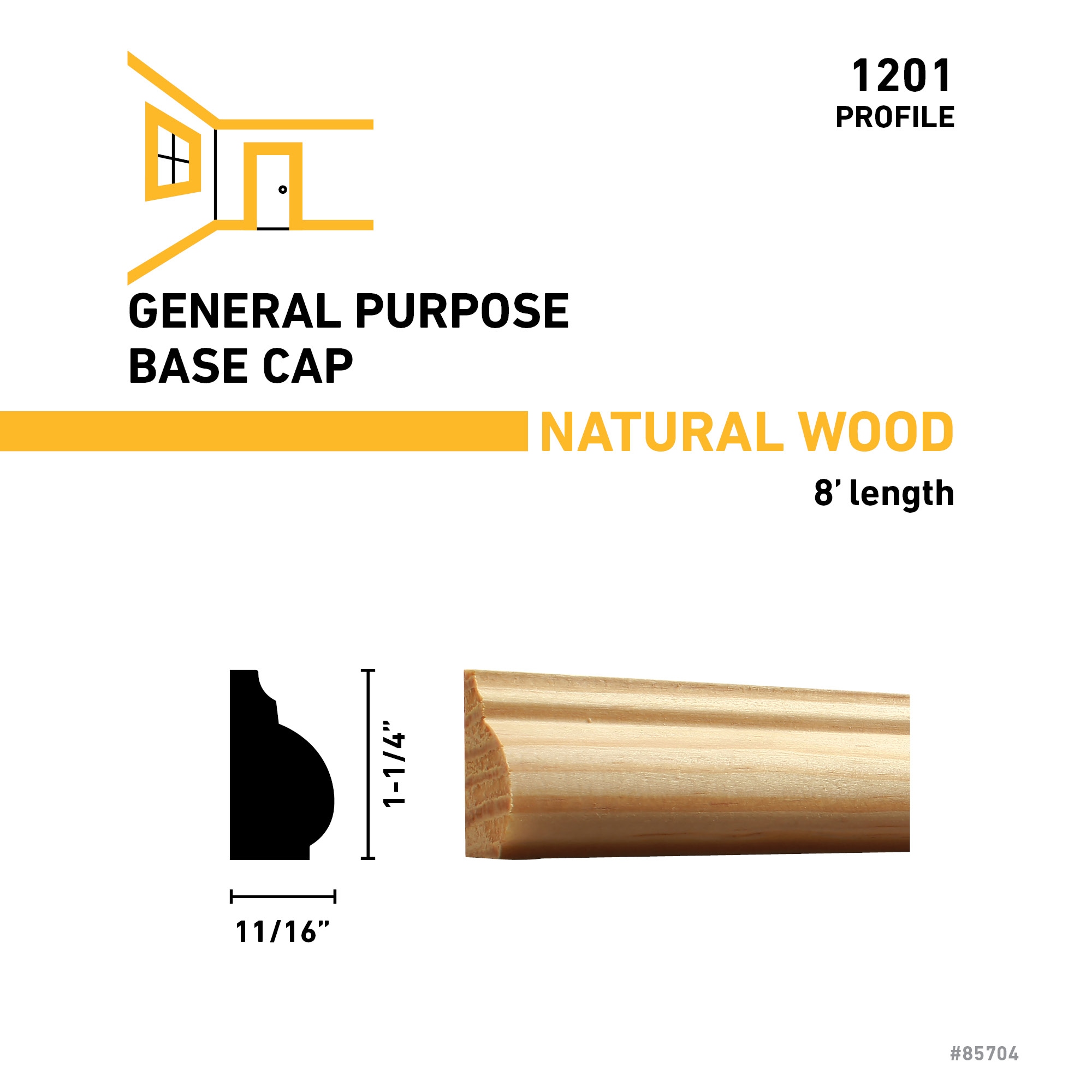 RELIABILT 1201 8 PINE Quarter-Round-Moulding - View #3