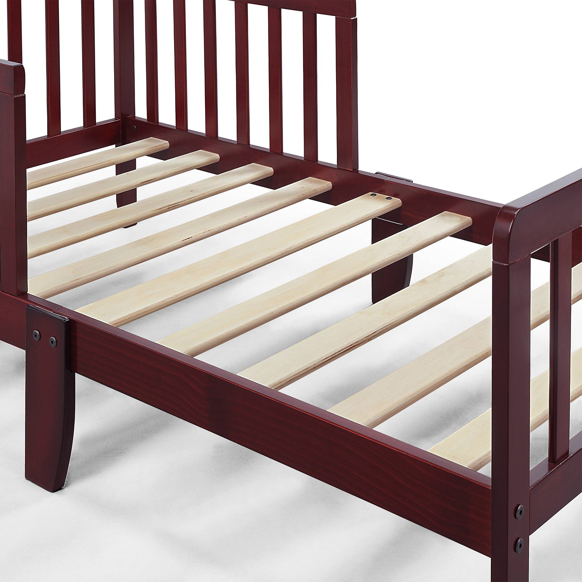 Yiekholo Contemporary Cherry Toddler Bed with Built in Guardrails JPMA Certified 53 in x 29.5 in x 23 in 150 lbs. Weight Capacity YLL 0743AAC at Lowes