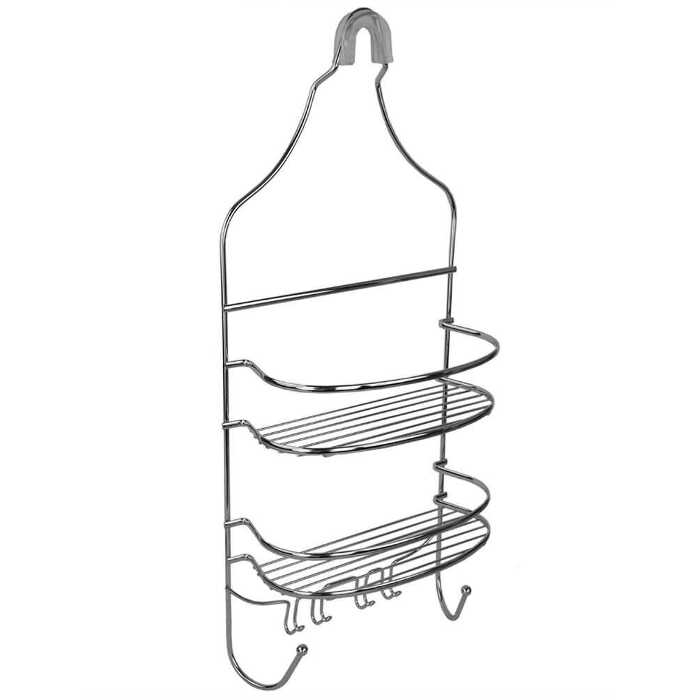 Home Basics Clear Plastic 2-Shelf Hanging Shower Caddy 10.45-in x