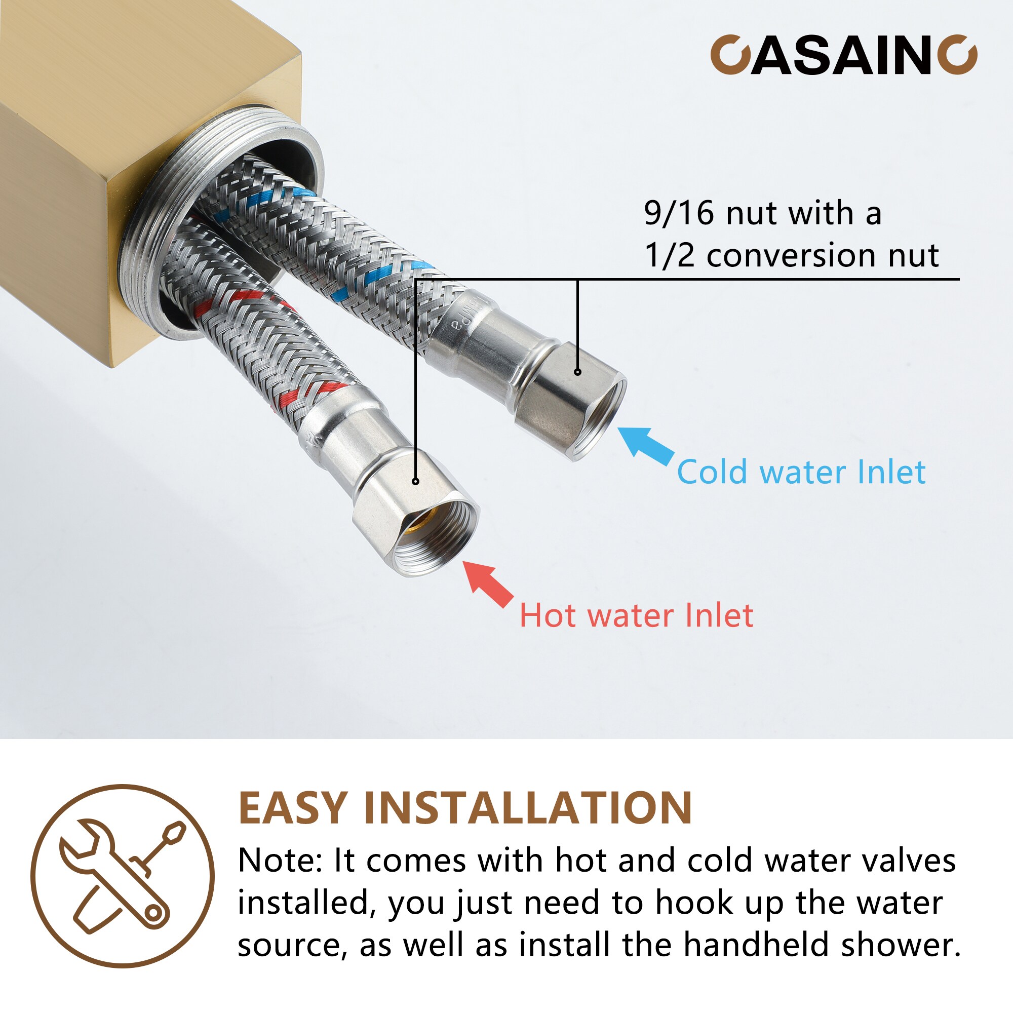 CASAINC MCS97-MB Roman-Tub-Faucets - View #9