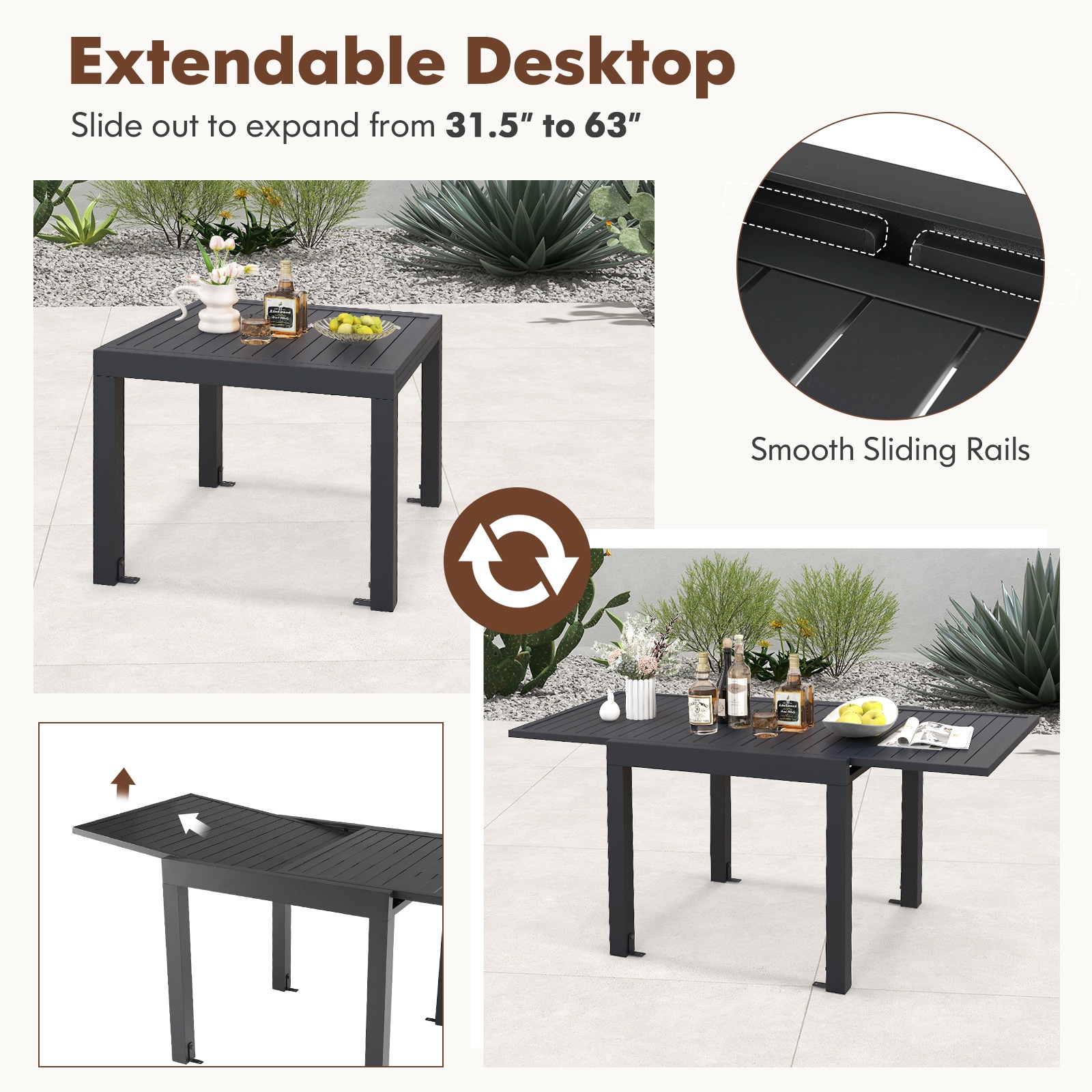 Forclover HYFE-73225GR4 Patio-Dining-Sets - View #5