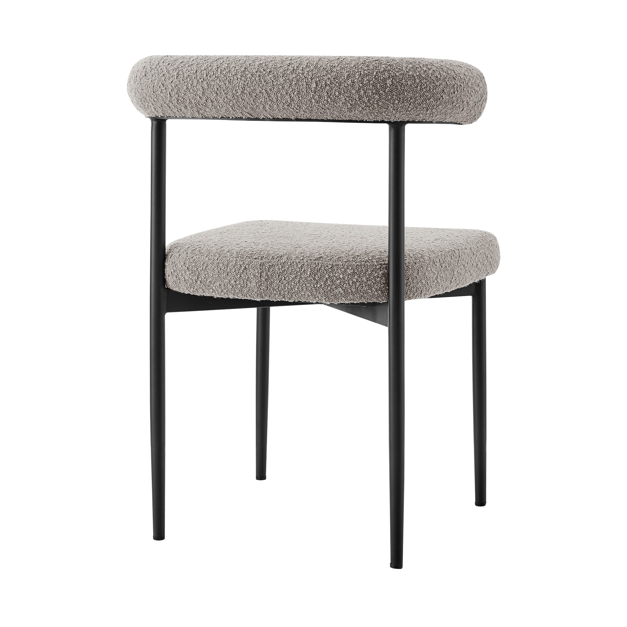 Morgan Light Blue Faux Leather Upholstered Side Chair with Metal Legs