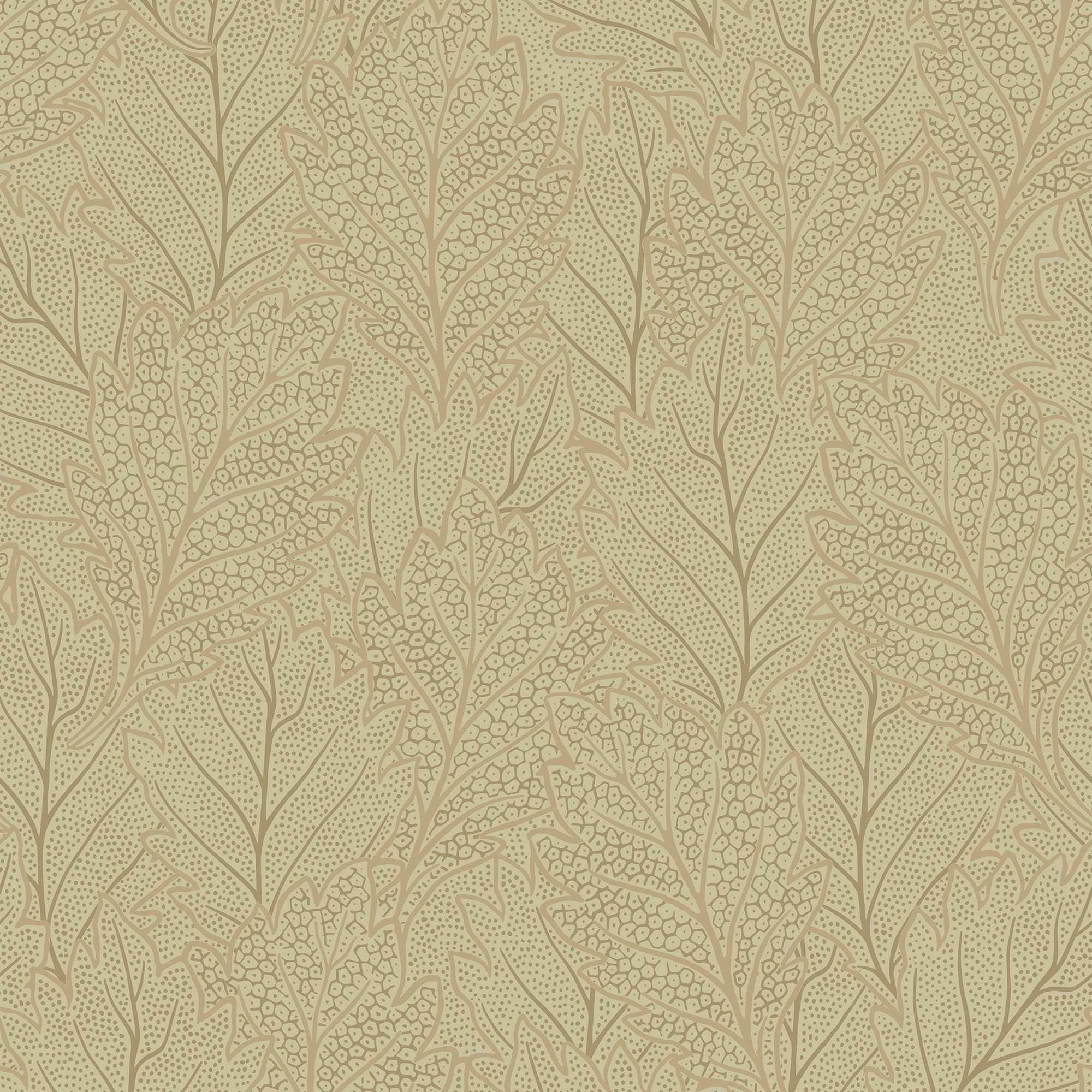 Quercus Leaves Green Wallpaper