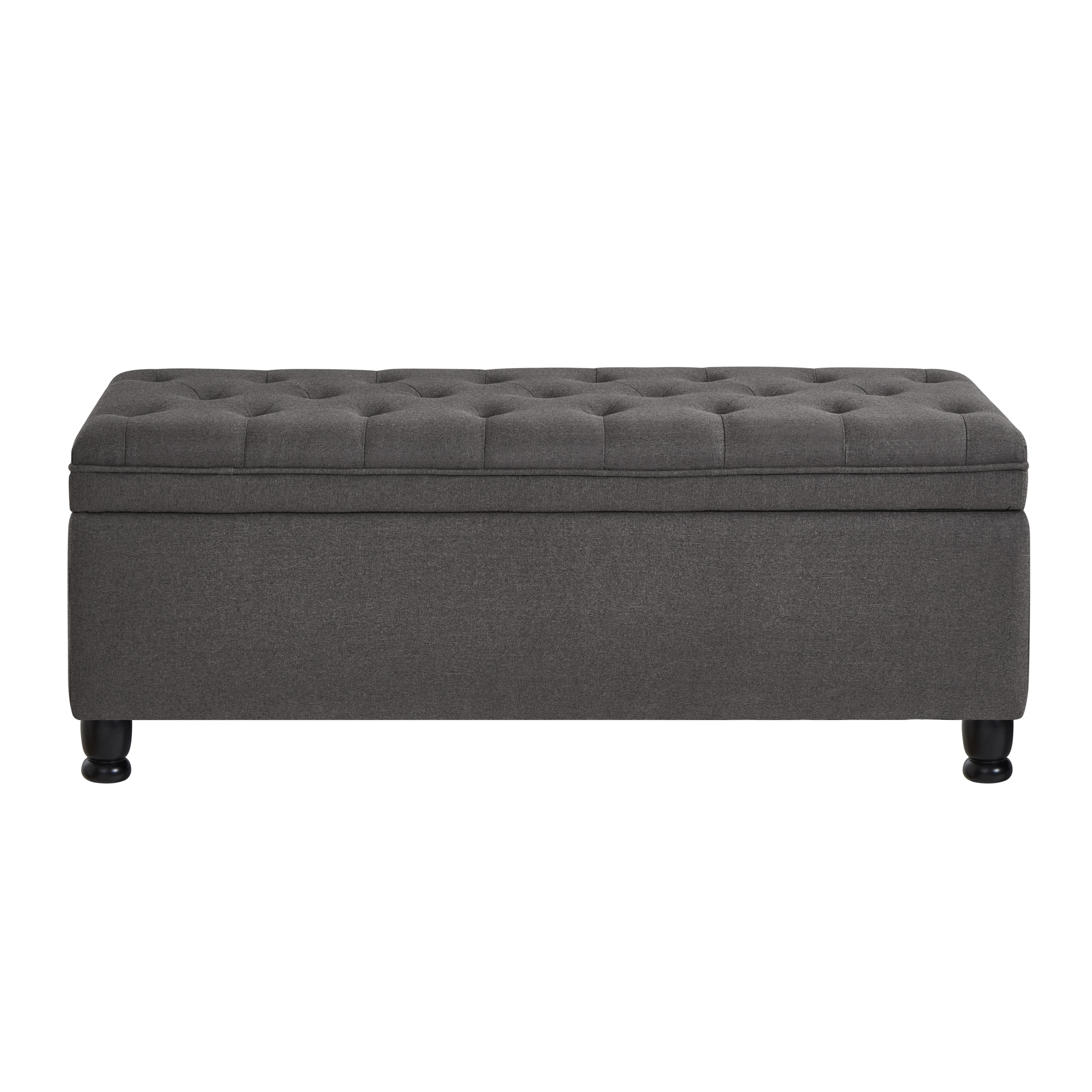 Bybafun YD3800003 Modern Dark Gray Storage Bench with Storage 45-in x 18-in x 18-in