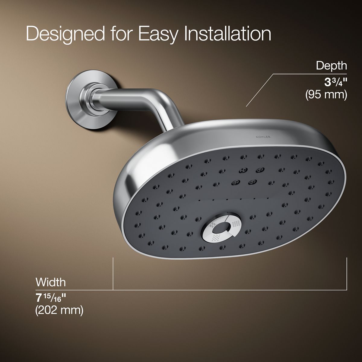 KOHLER 26290-G-CP Fixed-Showerhead - View #3