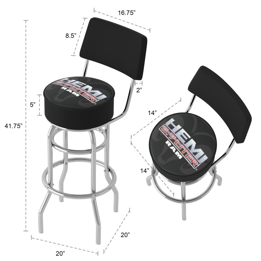 Trademark Gameroom Bar Stools With Backs Chrome Bar Height Swivel Metal Bar Stool At 