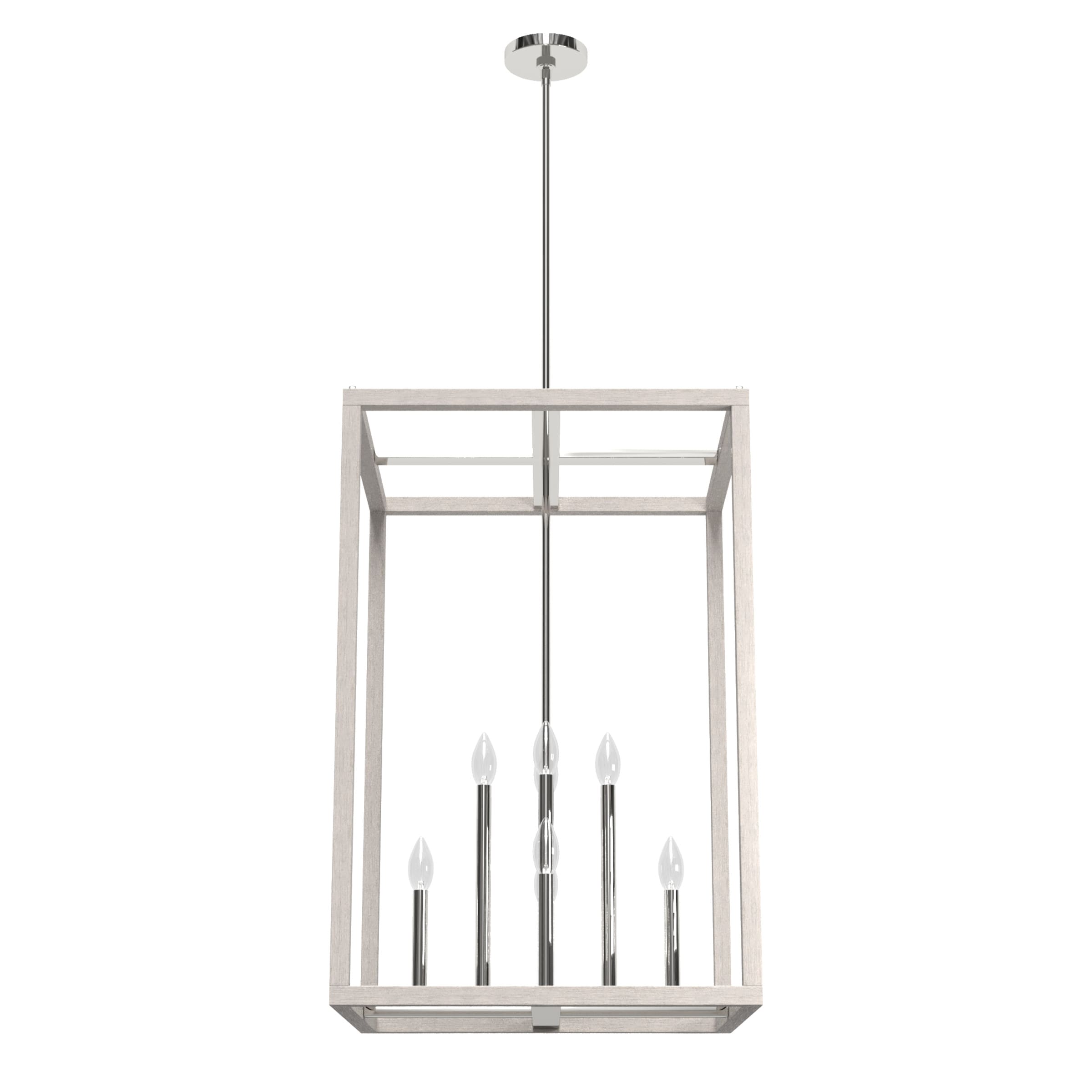 Hunter 19109 Squire Manor 8 -Light Chrome Modern/contemporary Square Medium Hanging Kitchen island light