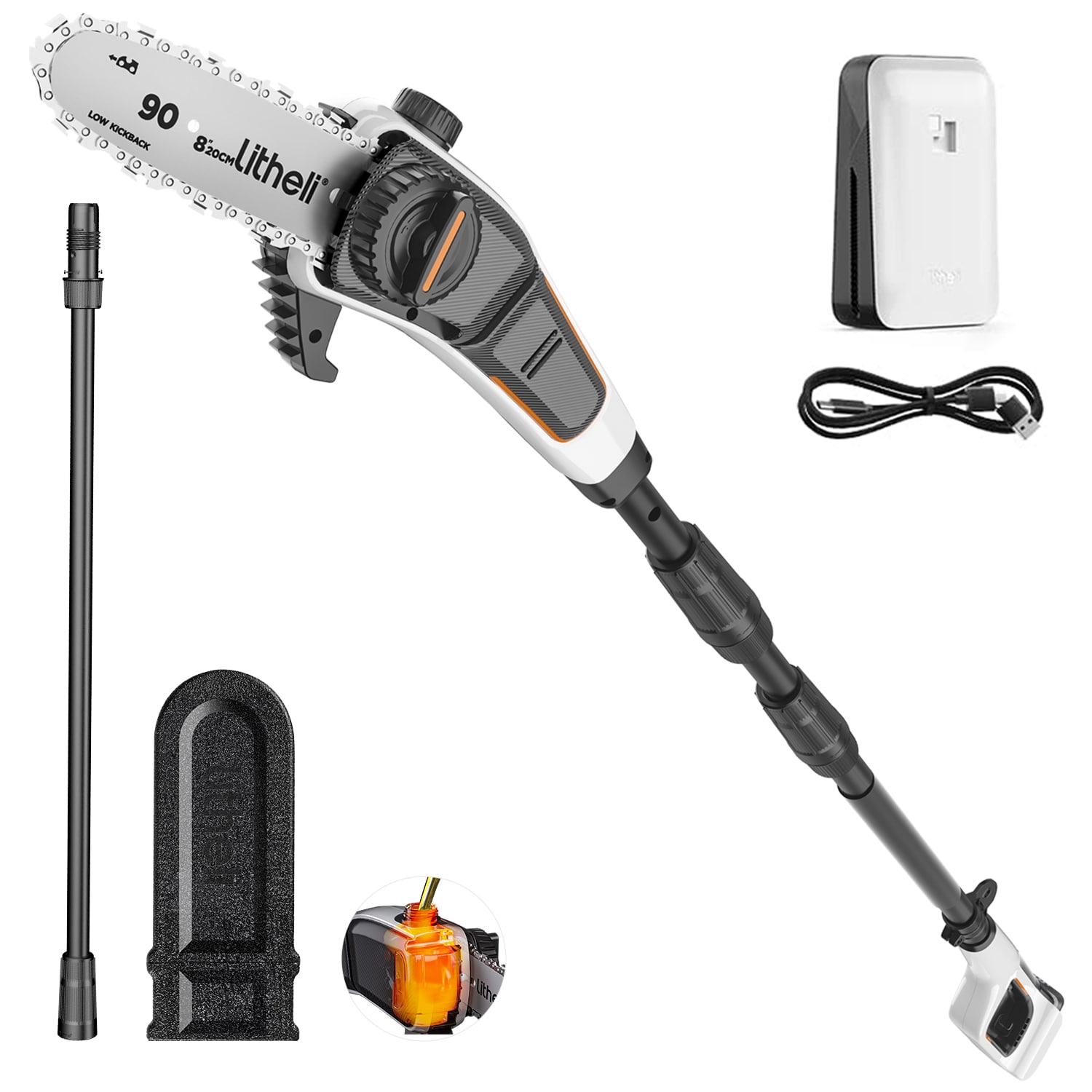 20-volt 8-in 2 -Amp 2 Ah Battery Pole Saw Battery Included