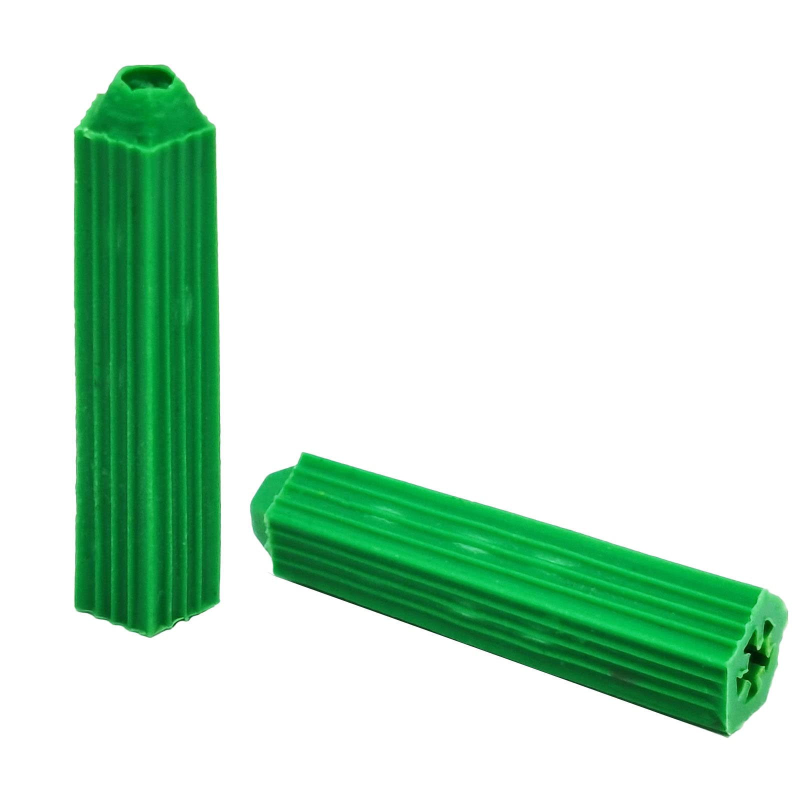 Aoibox  M6 Green Plastic Masonry Wall Anchors 200 Piece Expansion Plugs for Hollow and Solid Walls