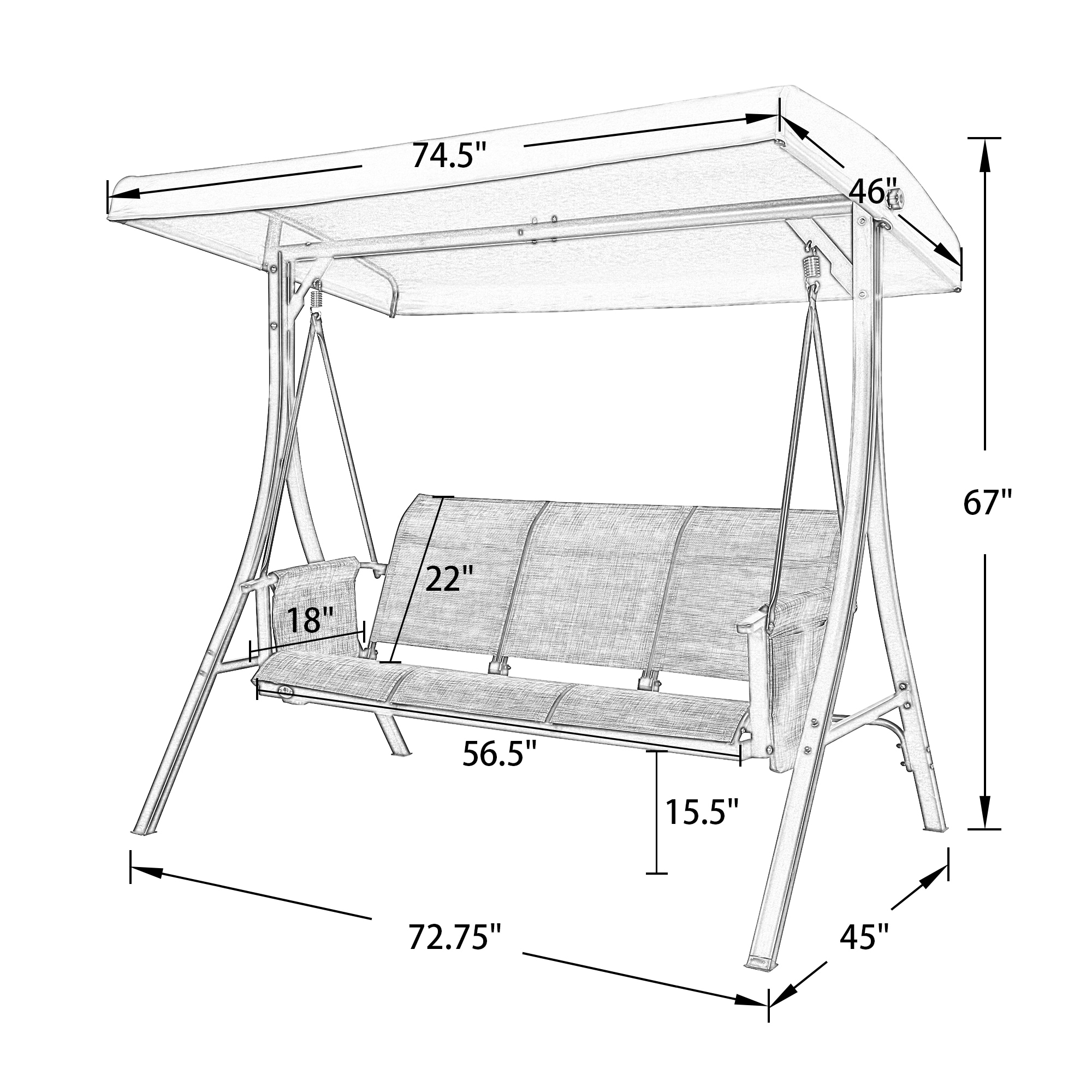 PEAK HOME FURNISHINGS 970247 Swing-Gliders - View #6