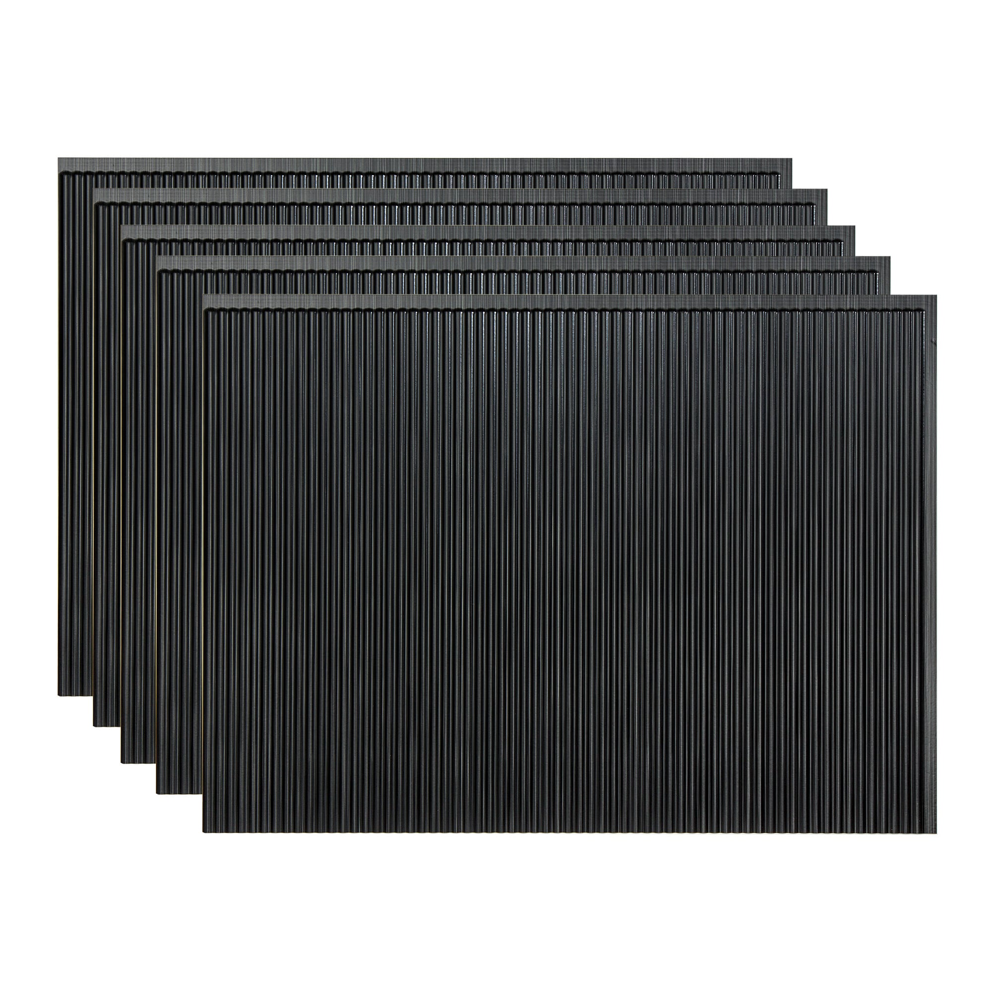 Fasade PB5242 Brushed Onyx 18-in x 24-in Multi-finish PVC Tin look Standard Wall Tile ( 15-sq ft Carton