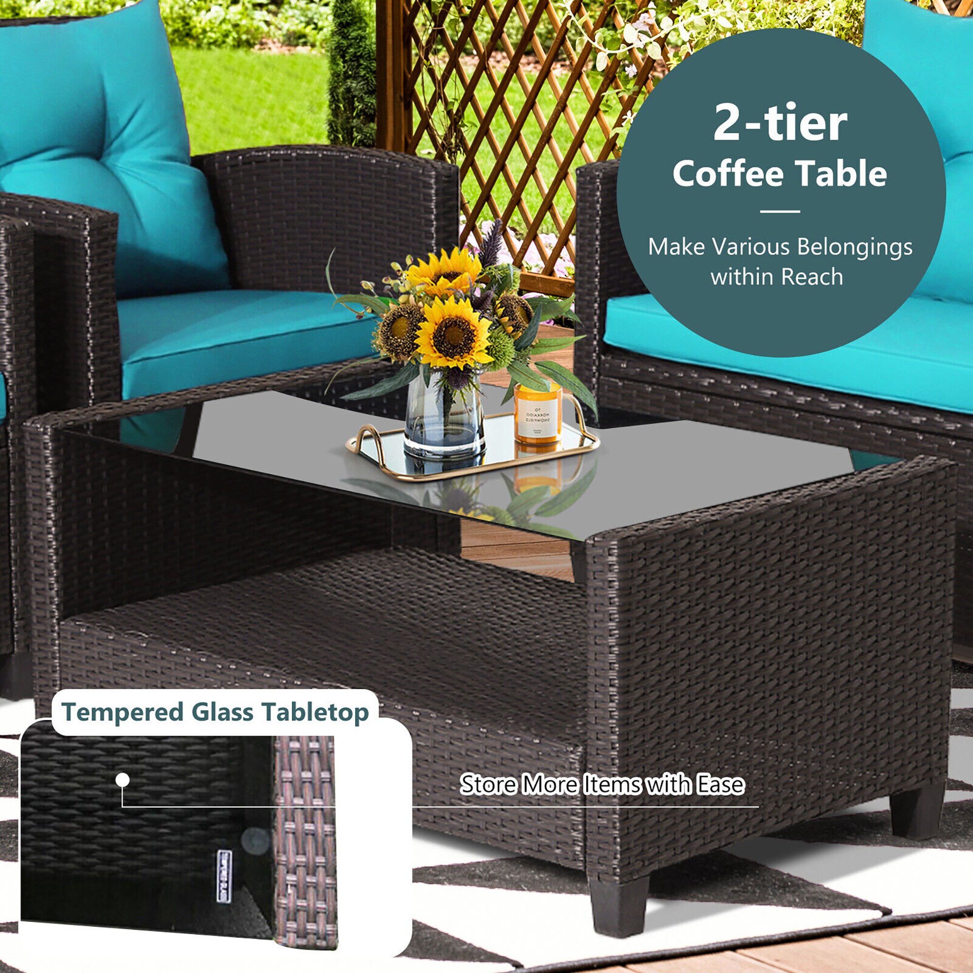 Forclover HYFW-742TU+ Patio-Conversation-Sets - View #7