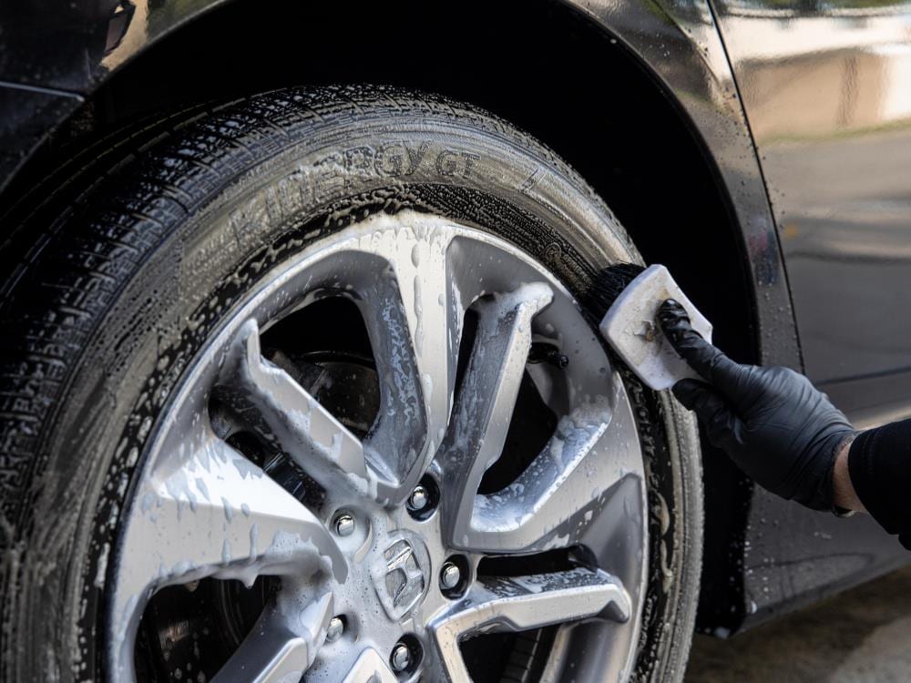 Unique Bargains Car Vehicle Wheel Tire Rim Tapered Washing