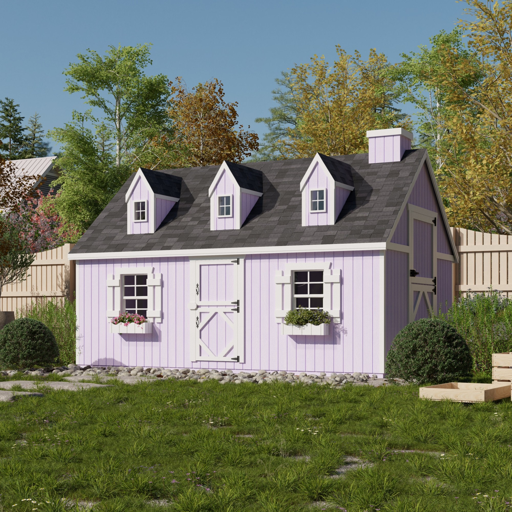 Little Cottage Co 8X12 CCP-PNK-FK playhouses - View #2