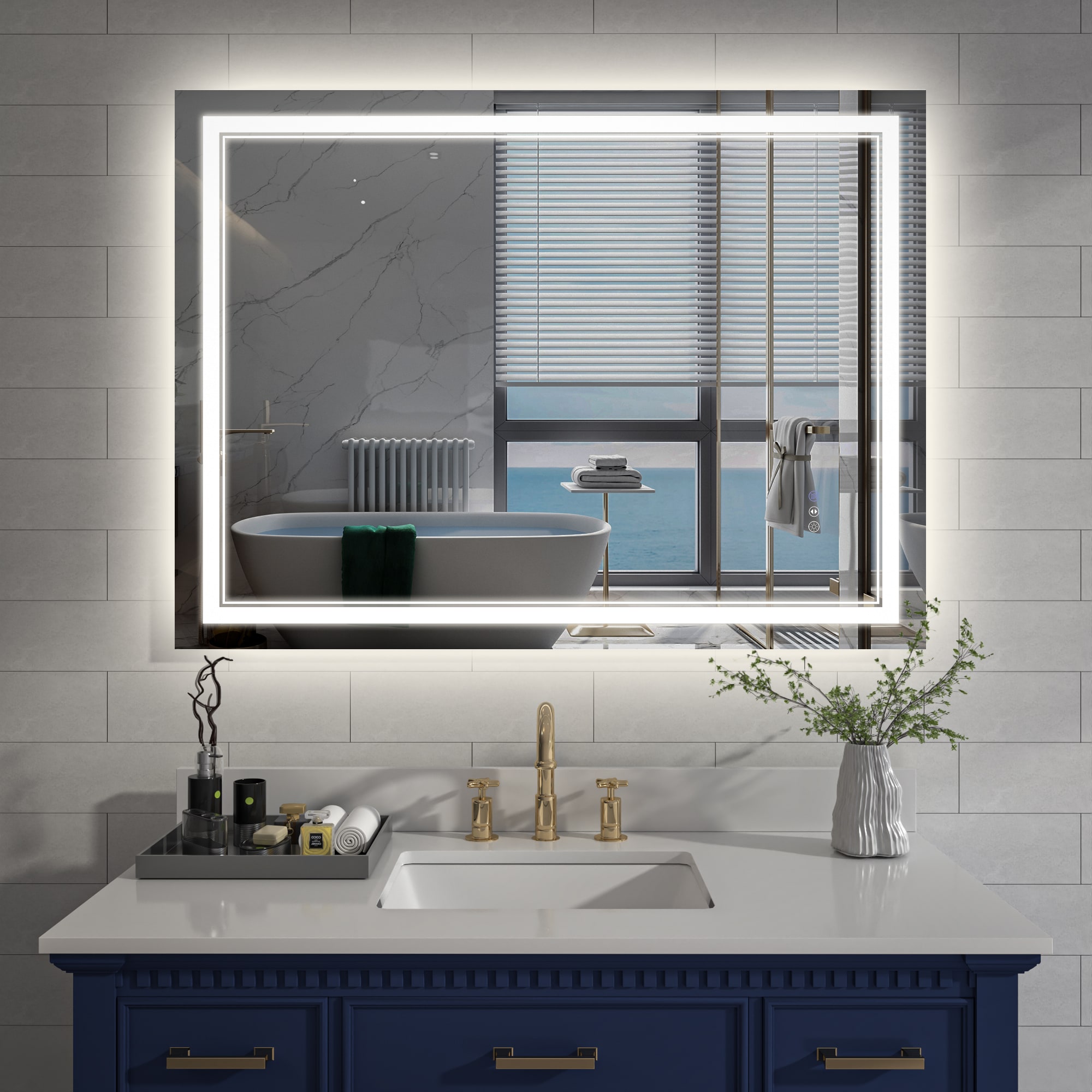 ExBrite EXBM3030V12FBX Framed-Bath-Mirrors - View #3
