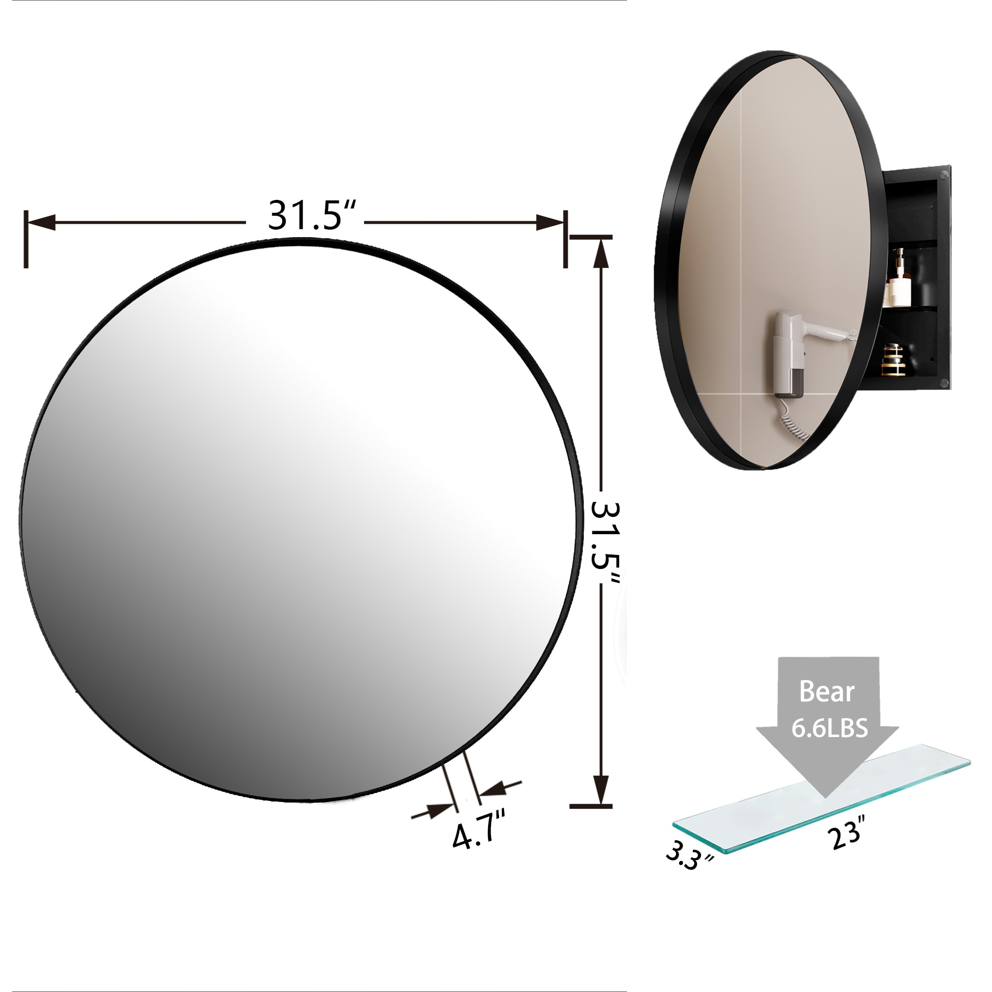 Bybafun YD5200024 Bathroom-Medicine-Cabinets - View #2