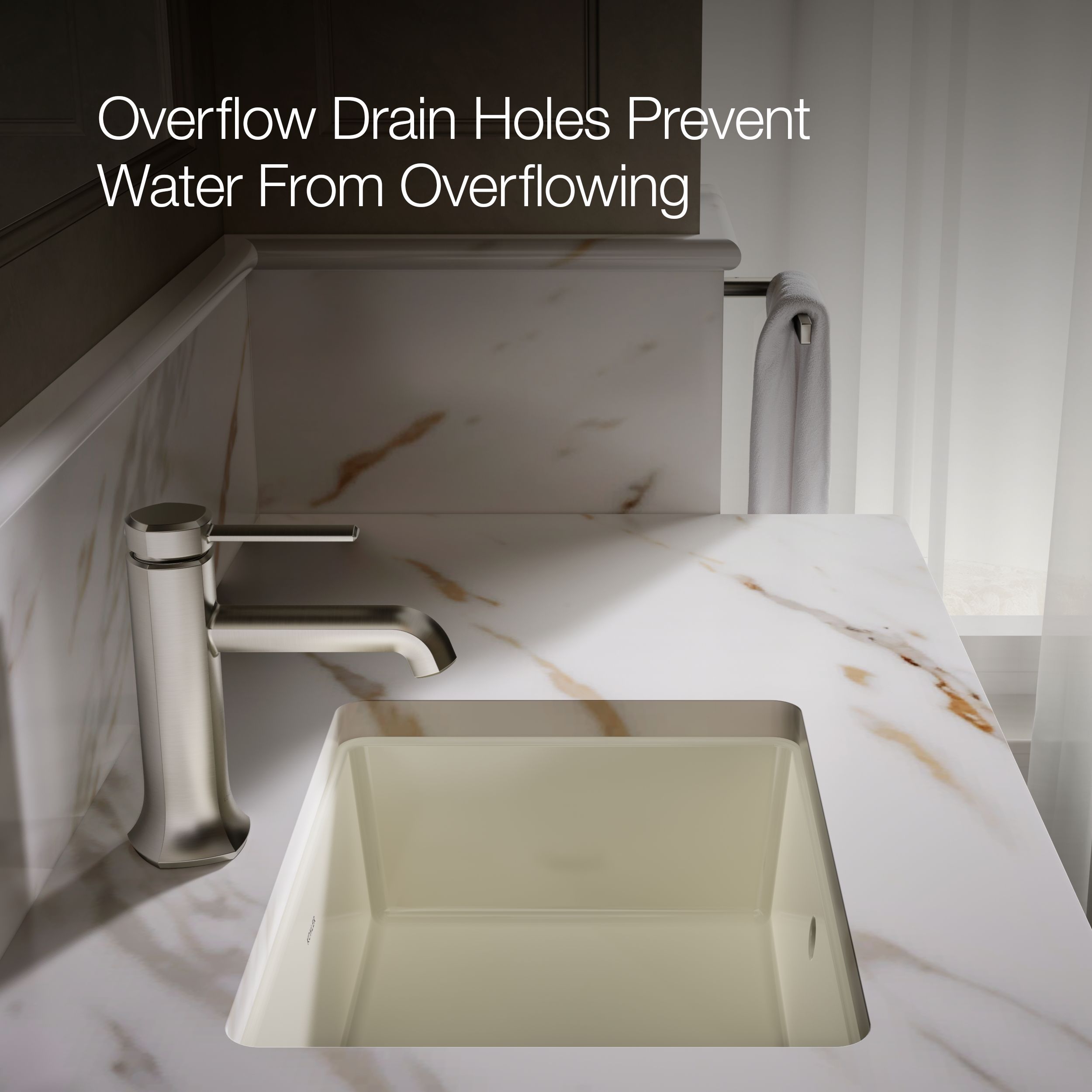 KOHLER Verticyl Rectangle Vitreous China Undermount Rectangular