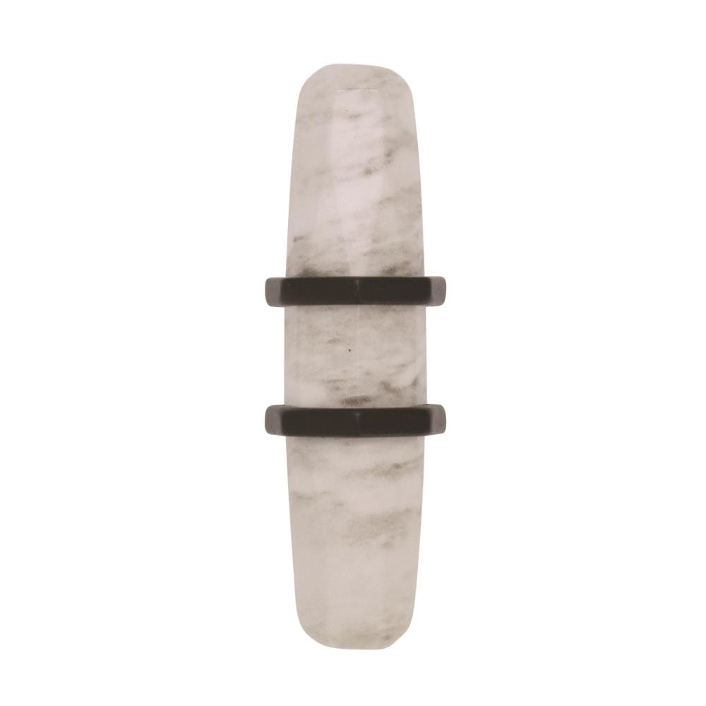 Amerock BP36647MWBBR Carrione 2-1/2-in Marble White/Black Bronze Bar Contemporary Cabinet Knob