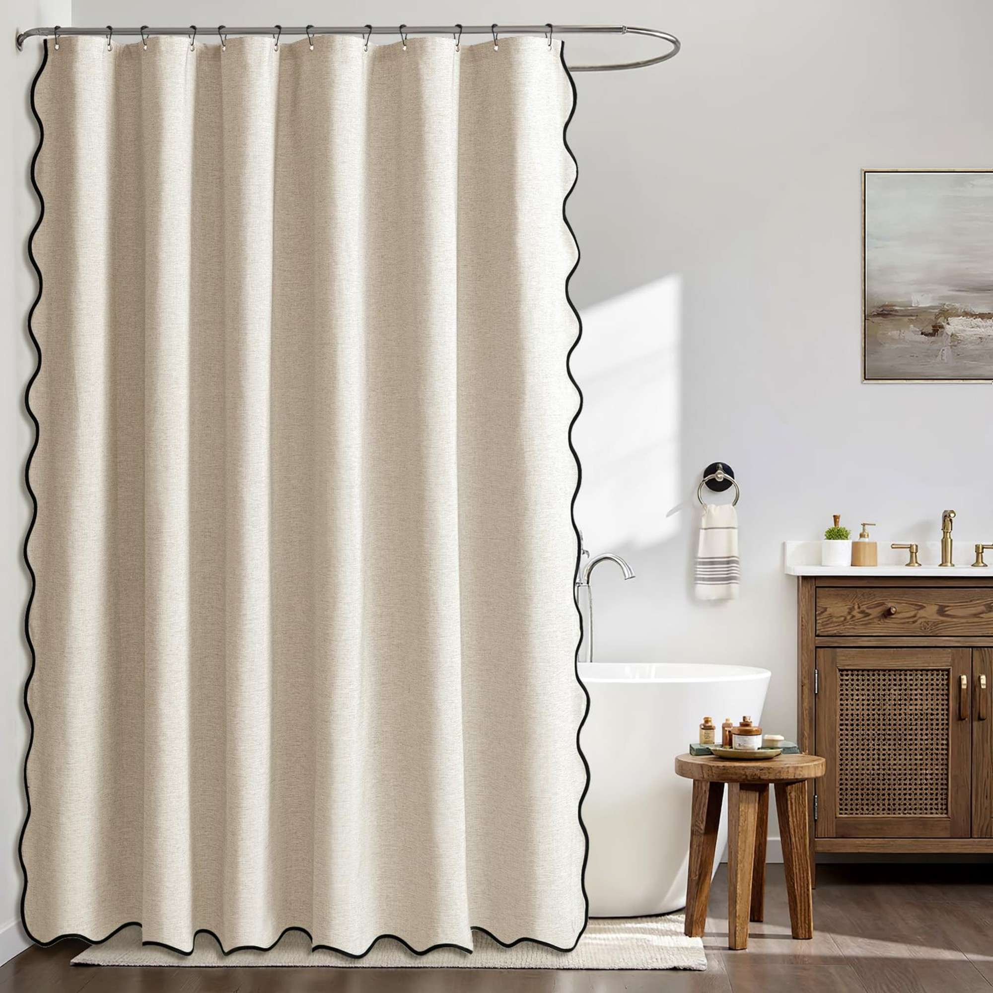 Wudkey L4-MJ2S2Q Shower-Curtains-Liners - View #2