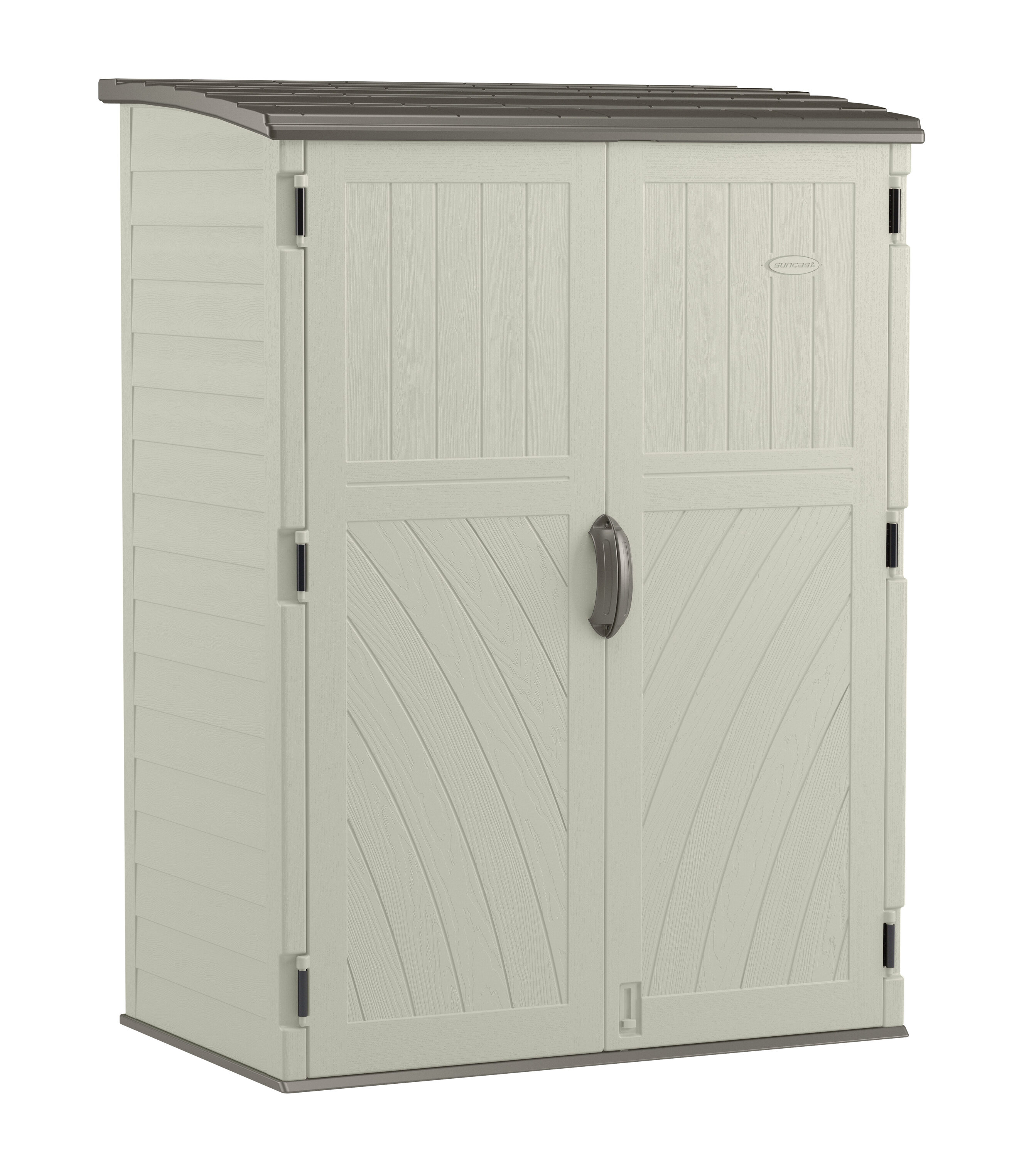 Suncast 4-ft x 2-ft Large Vertical Off-white Lean-to Resin Storage Shed (Floor Included)