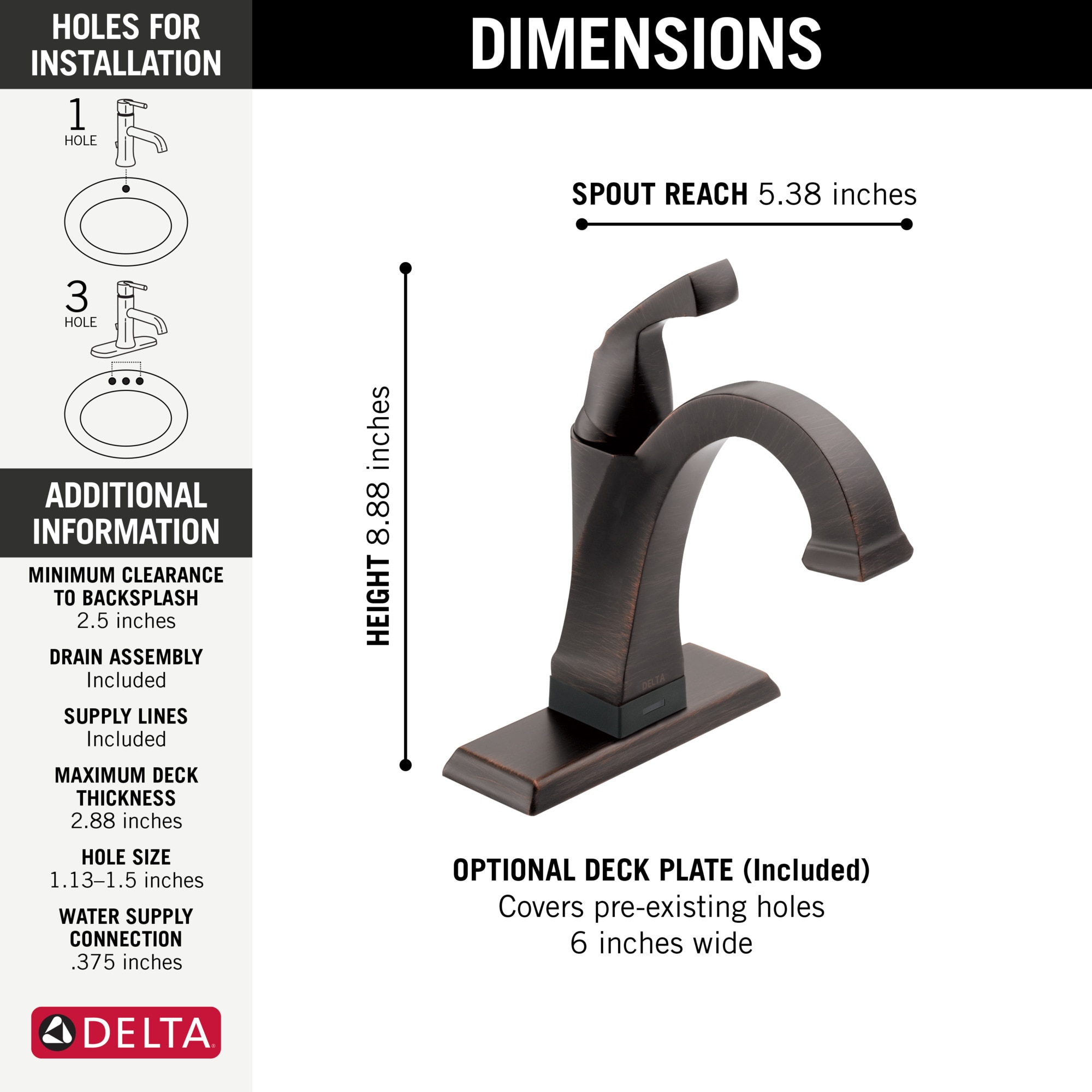 Delta 551T-RB-DST Lavatory-Faucets - View #2