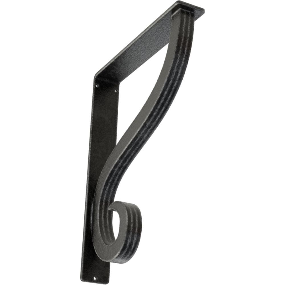Ekena Millwork BKTM02X10X12TASAPW Ashford Triple Ashford 10-in x 2-in x 12-in Gray Wrought iron Wall bracket