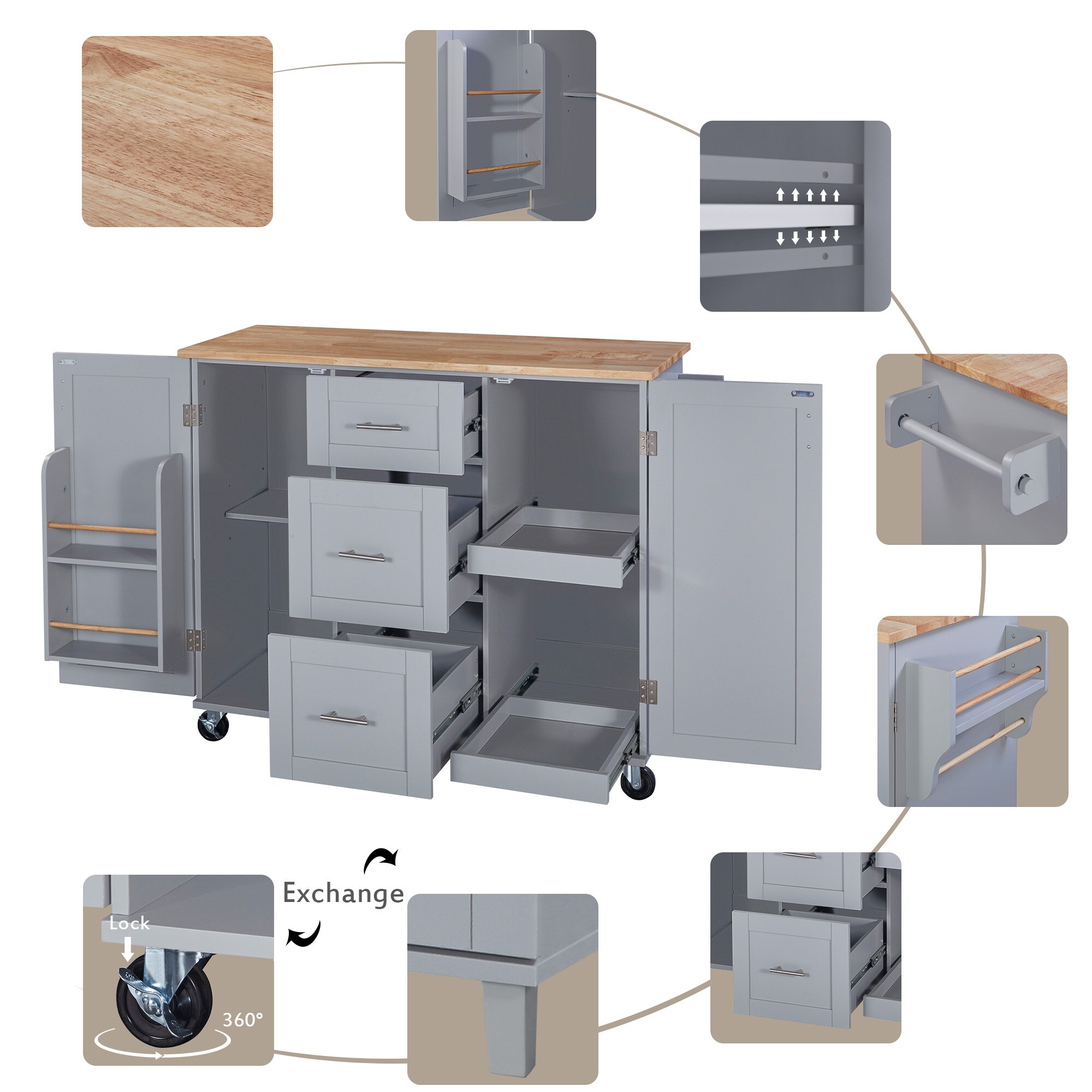 ModernLuxe L-WF316599AAG Kitchen-Furniture - View #5