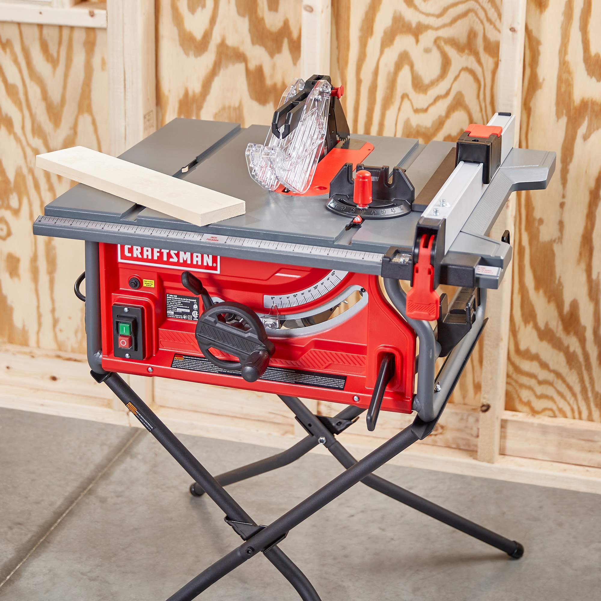 CRAFTSMAN 10-in 15-Amp Portable Jobsite Table Saw with Folding Stand in the Table  Saws department at