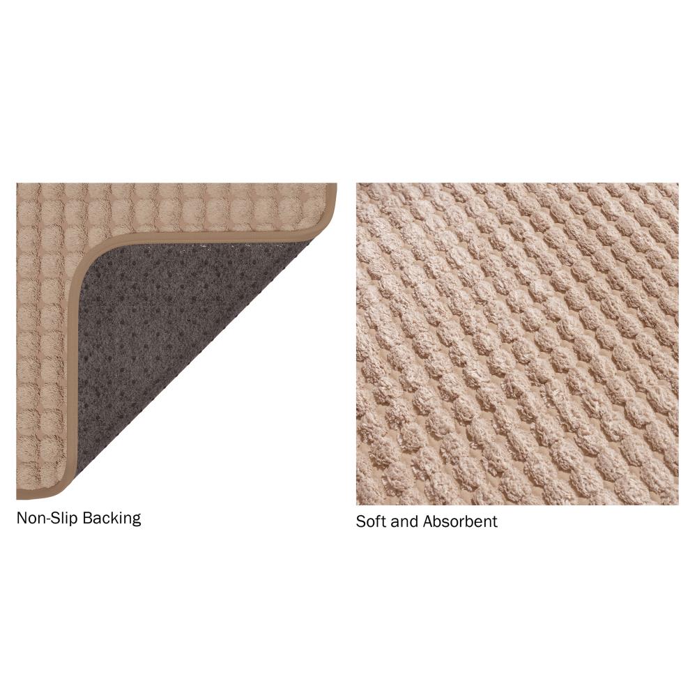 Hastings Home Bathroom Mats 31.5-in x 20.5-in Brown Rubber Memory Foam Bath  Mat in the Bathroom Rugs & Mats department at