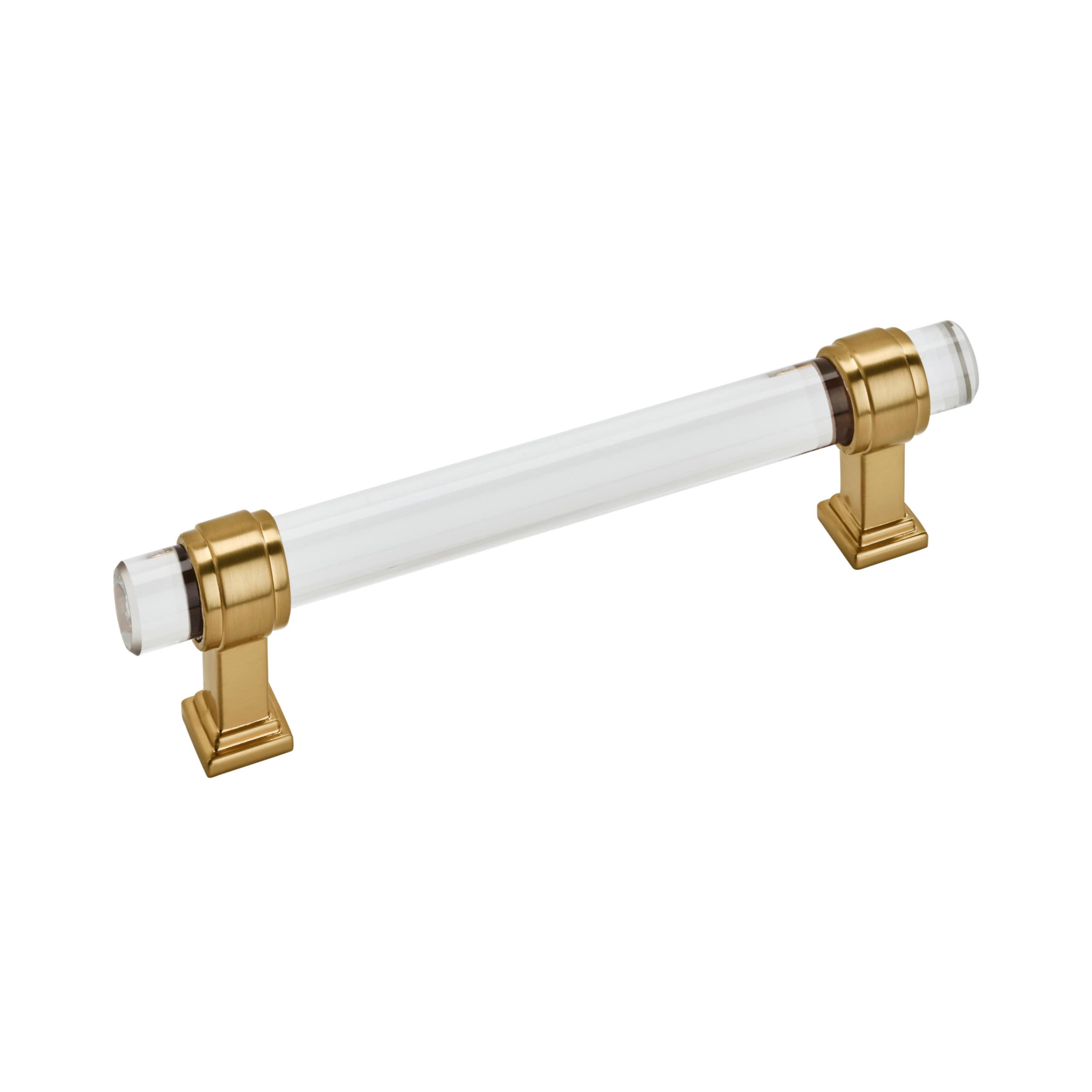 Amerock BP36655CCZ Glacio 5-1/16-in , 128mm Center to Center Clear/Champagne Bronze Rectangular Bar
