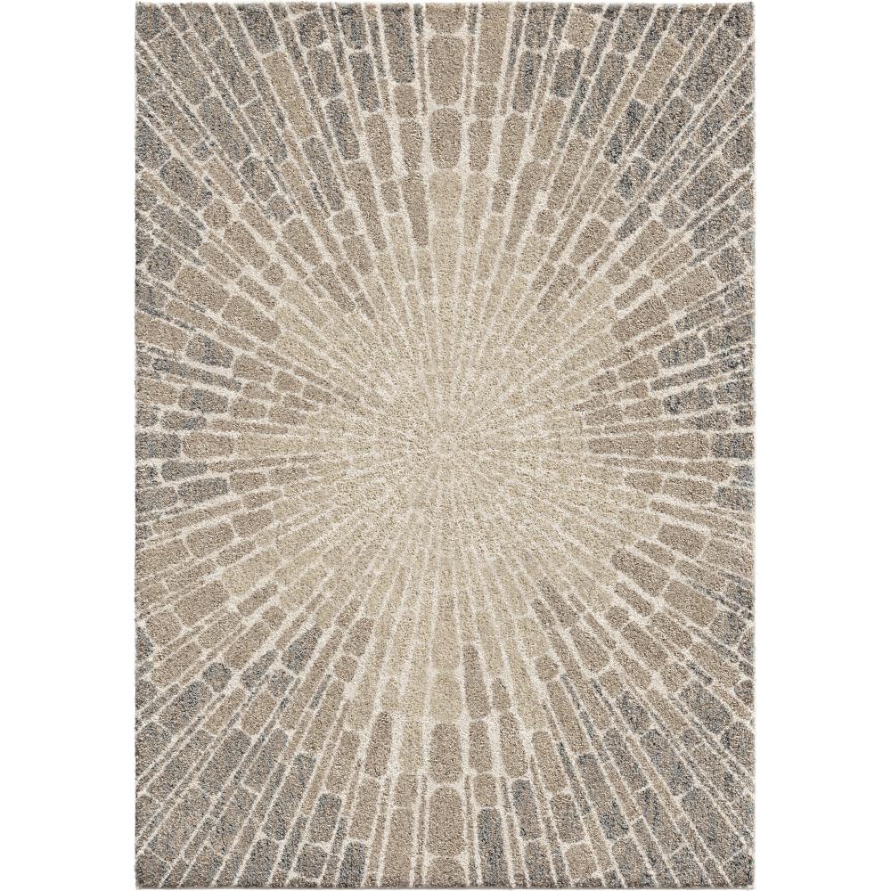 Orian Rugs 392586 Super Shag Starburst 5 x 8 Off-white Geometric Mid-century Modern Area Rug