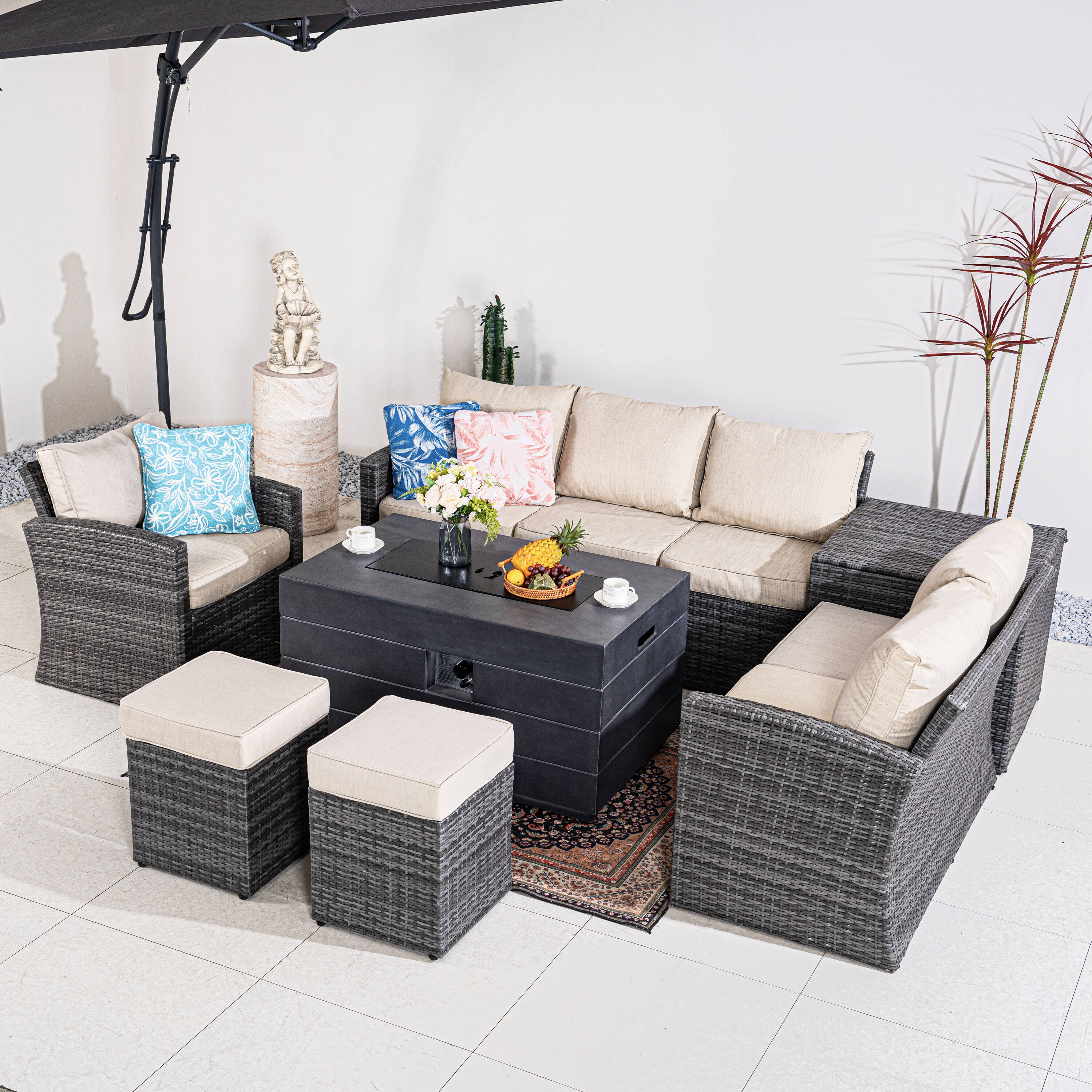 Direct Wicker DWG-1403BG2150D Patio-Conversation-Sets - View #11