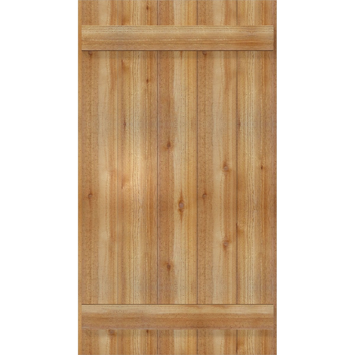 Ekena Millwork RBJ06S26X048RWR 26.875-in W x 48-in H Unfinished Paintable/Stainable Board and batten Wood Exterior Shutters ( 2 -Pack )