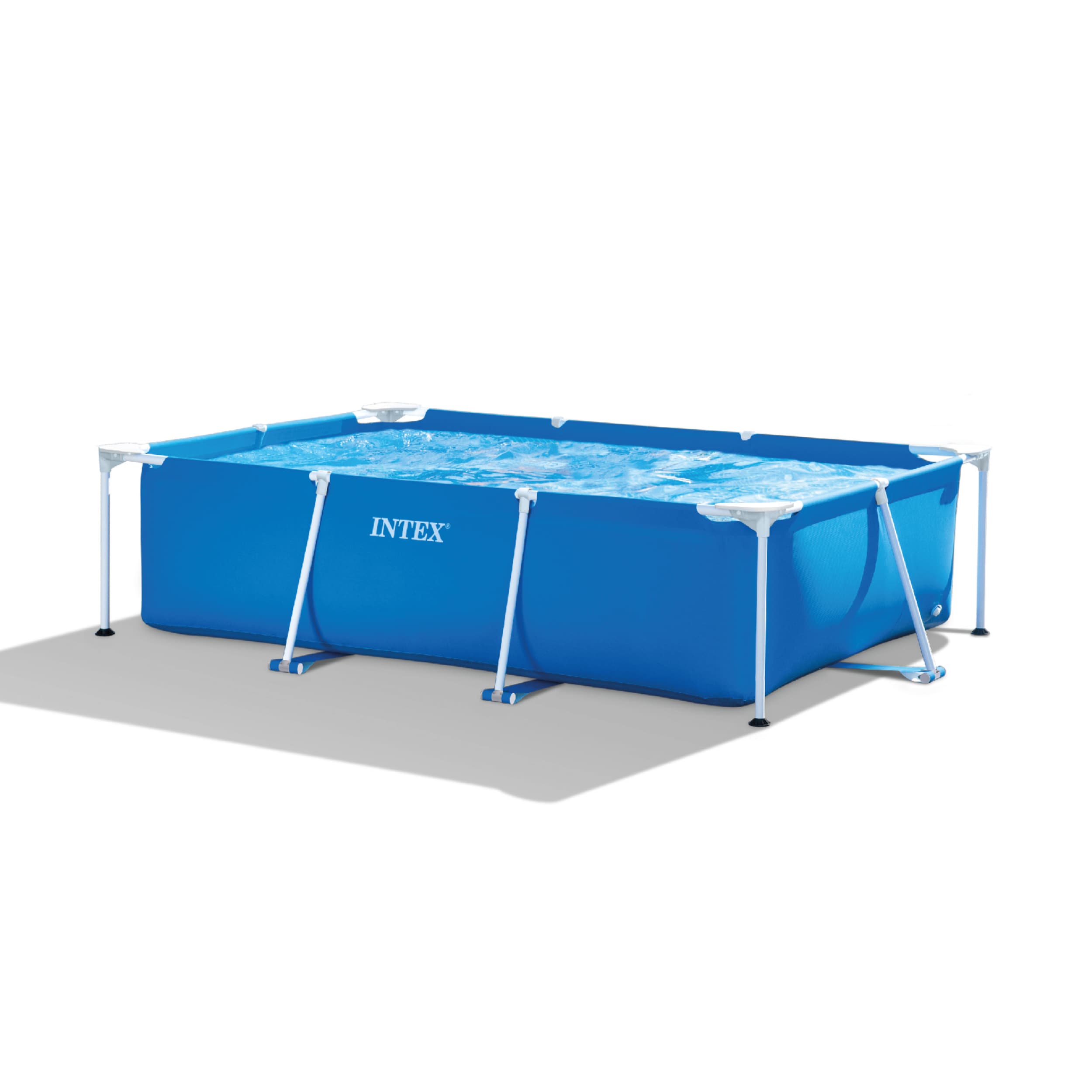 Intex 8.5-ft x 5.3-ft x 25.5-in Metal Frame Rectangle Above-Ground Pool ...