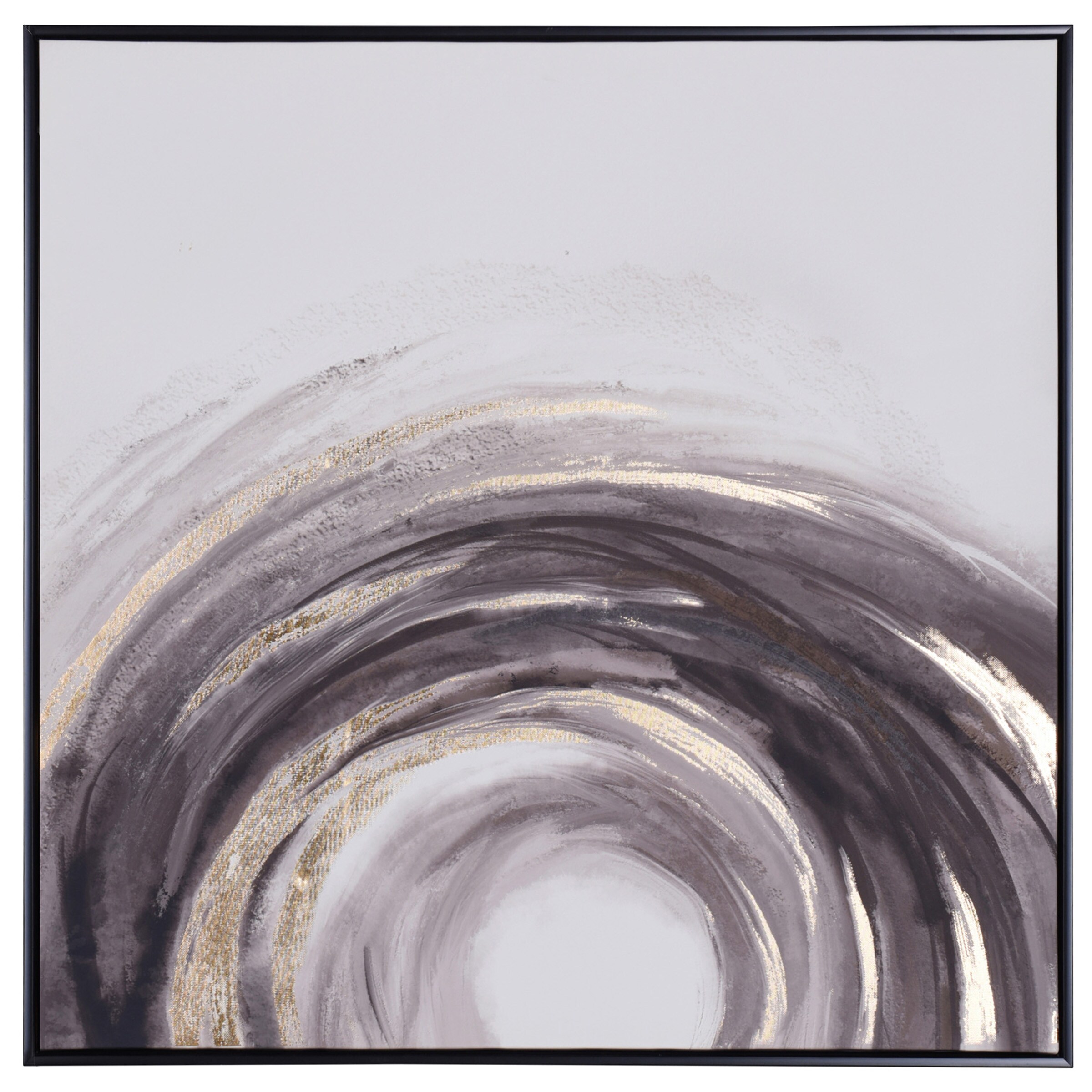 StyleCraft Home Collection WI33977DS Black Framed 31-in H x 31-in W Abstract Print on Canvas