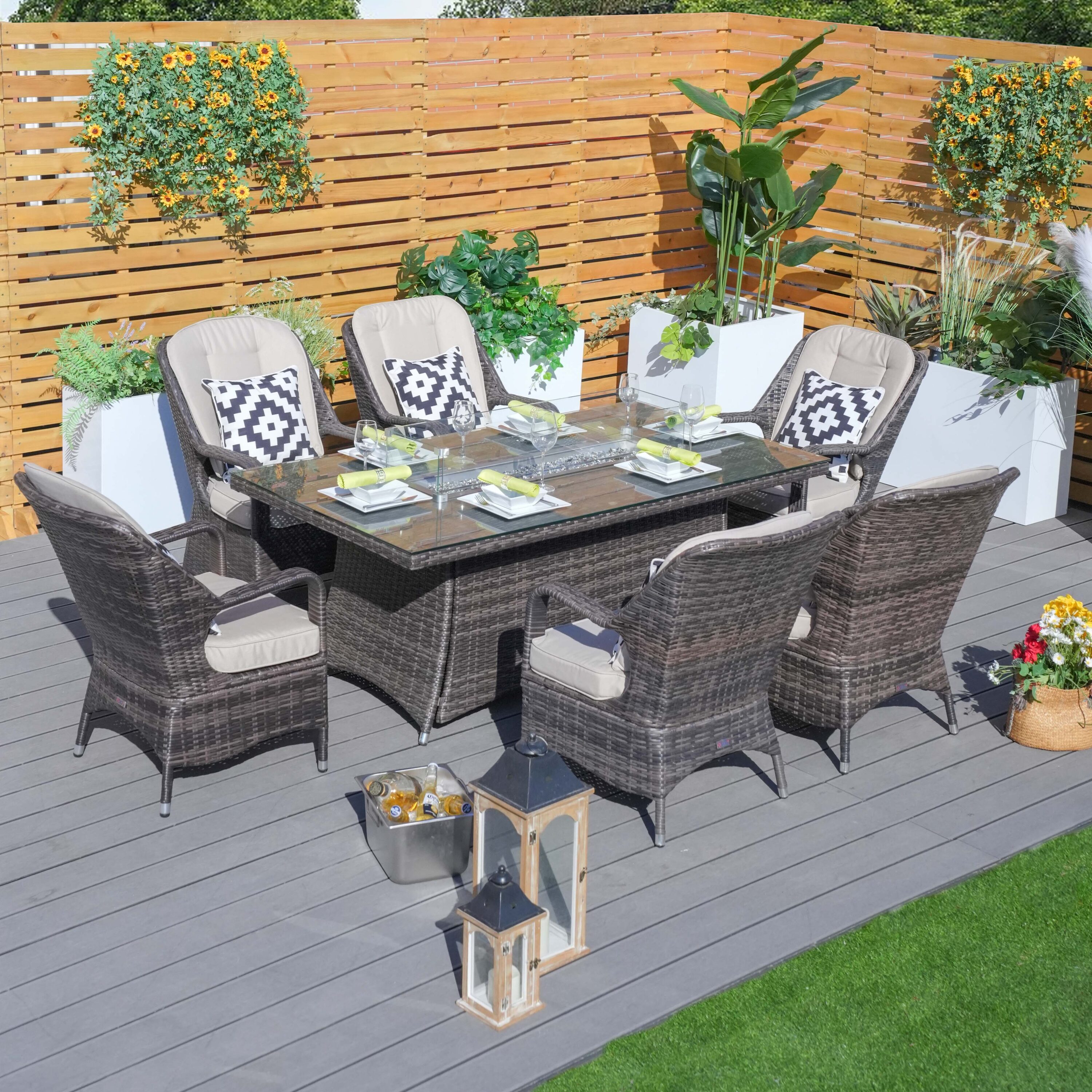 Direct Wicker DWG-1106R-BR Patio-Dining-Sets - View #3