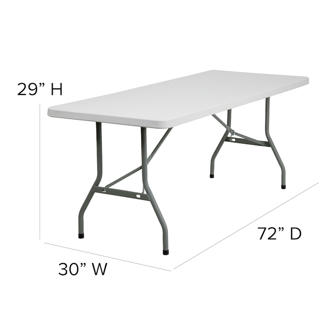 White Folding Banquet Table, White Table Dimensions