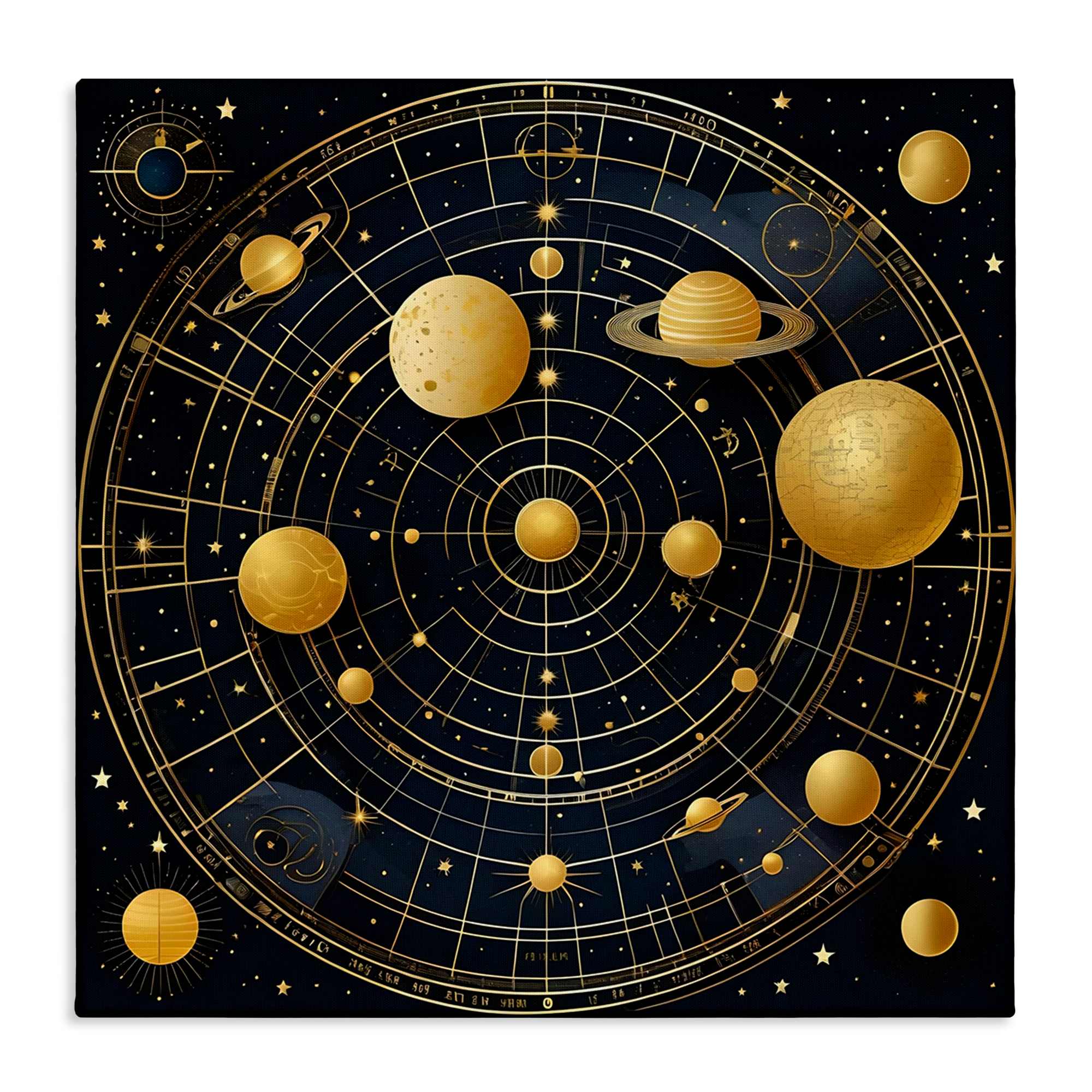Stupell Industries BT-311-CN-24X24 Astral Planets in Solar System Canvas design by Tabz Jones