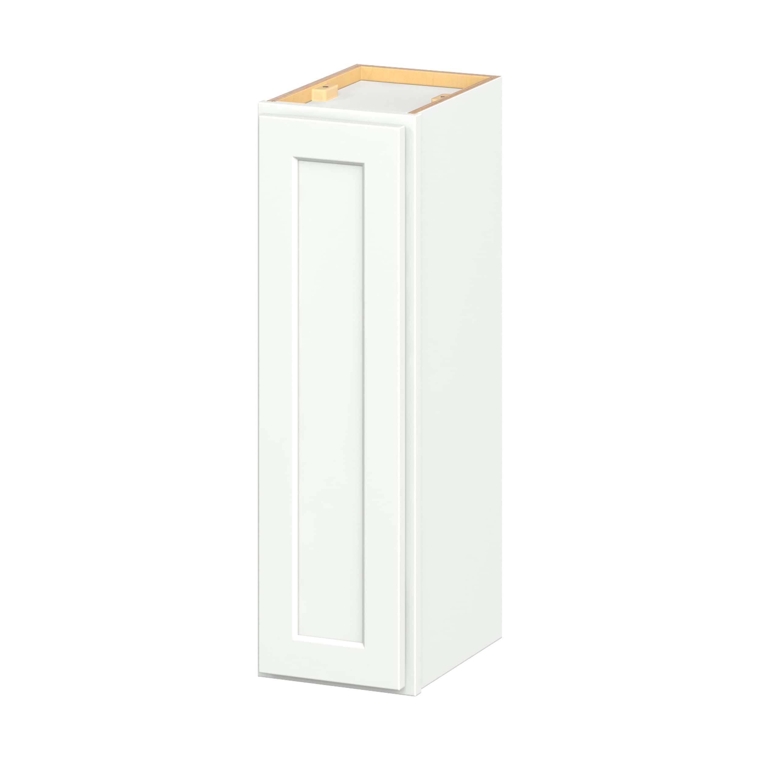 Hugo&Borg W930(L/R)-GL PRO Glendale 9-in W x 30-in H x 12-in D Pure White Wall Ready to assemble Plywood Cabinet (Recessed Panel Shaker)