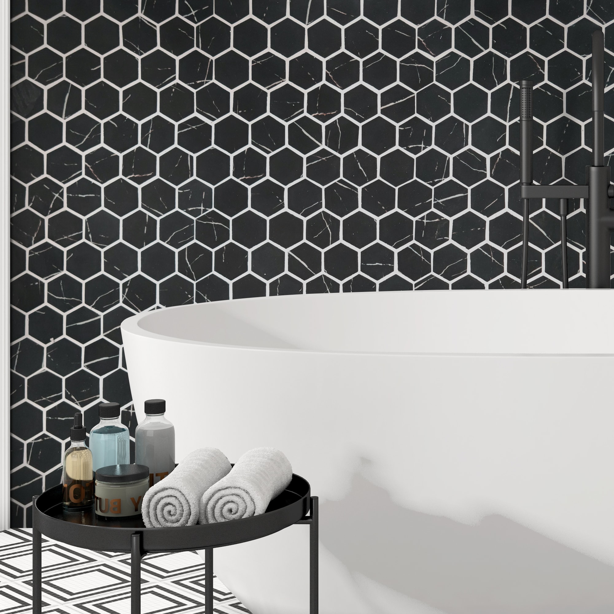 SUNWINGS HEXG-MBLK-10 Ceramic-Tile - View #5