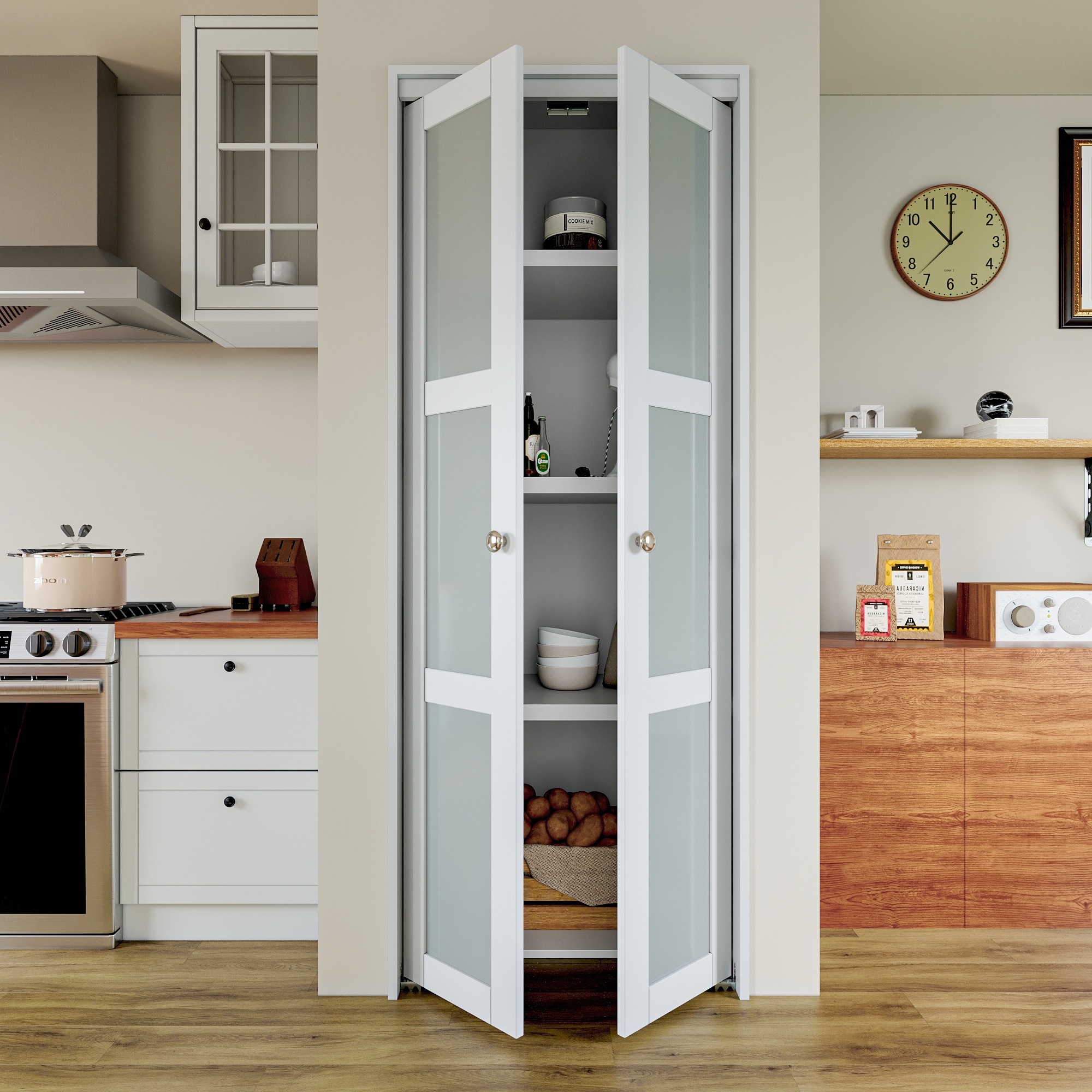 JUJUBON IN-CD-PIPV-3L-30 Bifold-Sliding-Closet-Doors - View #4