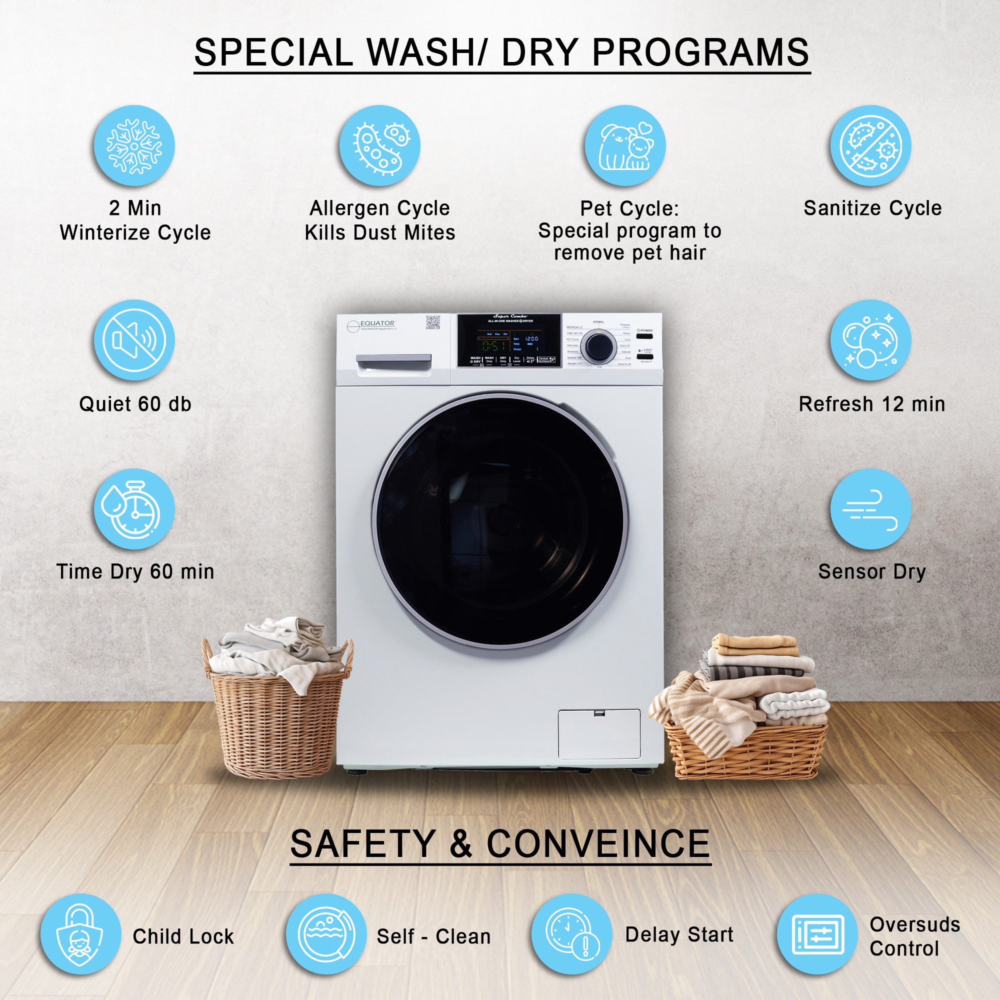 Equator Advanced Appliances EZ 4600 W Combination-Washers-Dryers - View #10