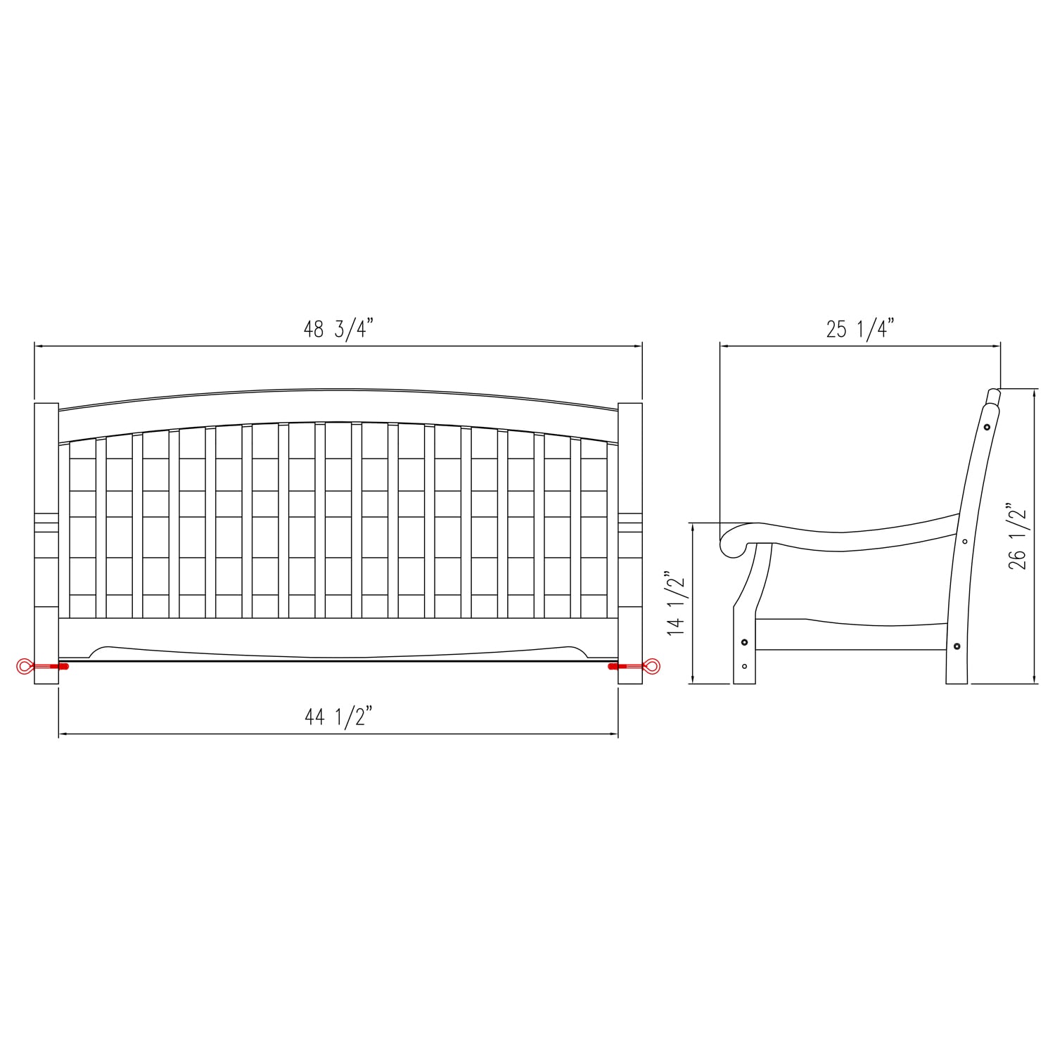 Cambridge Casual 130914-HW-WH-XX-XX Swing-Gliders - View #10