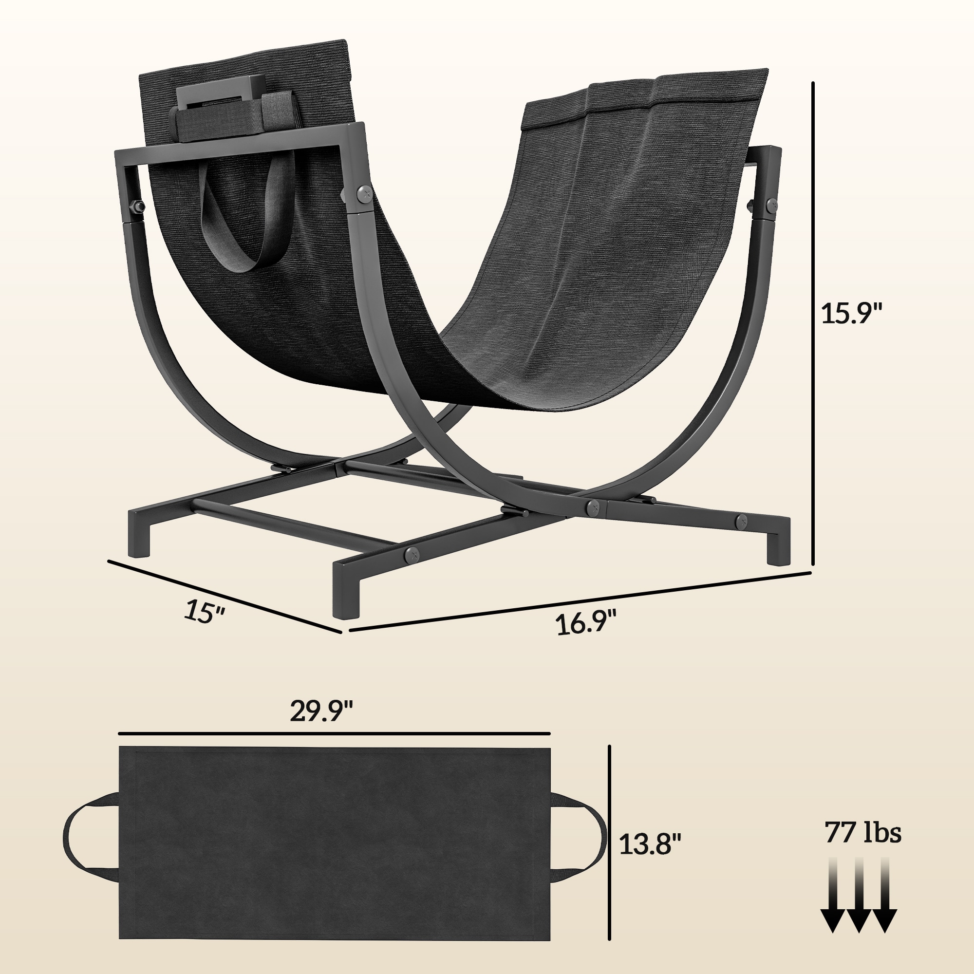 Outsunny 842-349V00BK Firewood-Storage - View #3