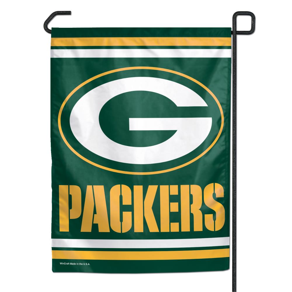 Evergreen 1.04-ft W x 1.5-ft H Embroidered Green Bay Packers Flag